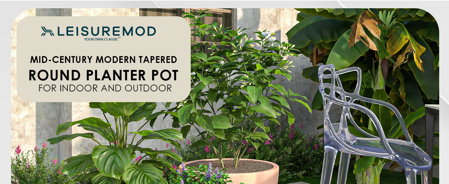 Dahlia Series Poly Stone Planter Set in Terracotta