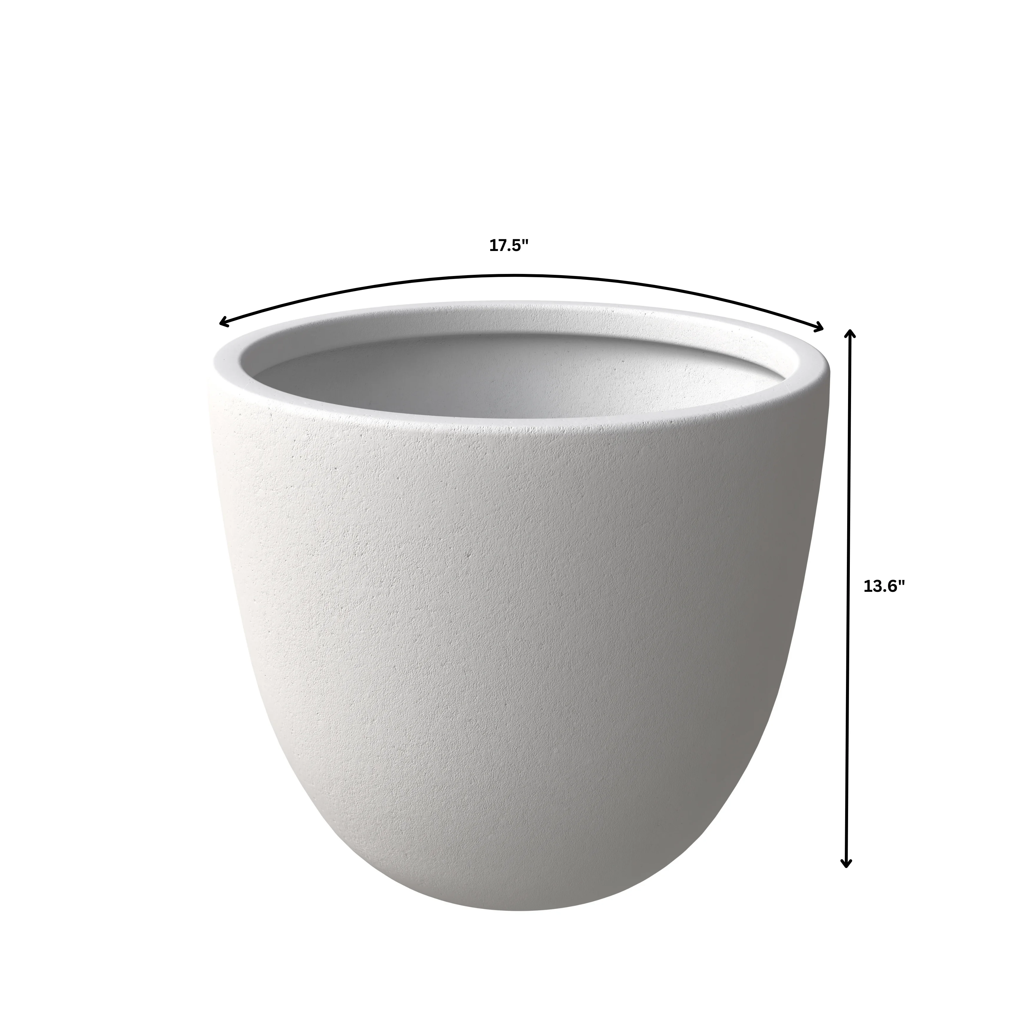 Dahlia Series Poly Stone Planter Set in White