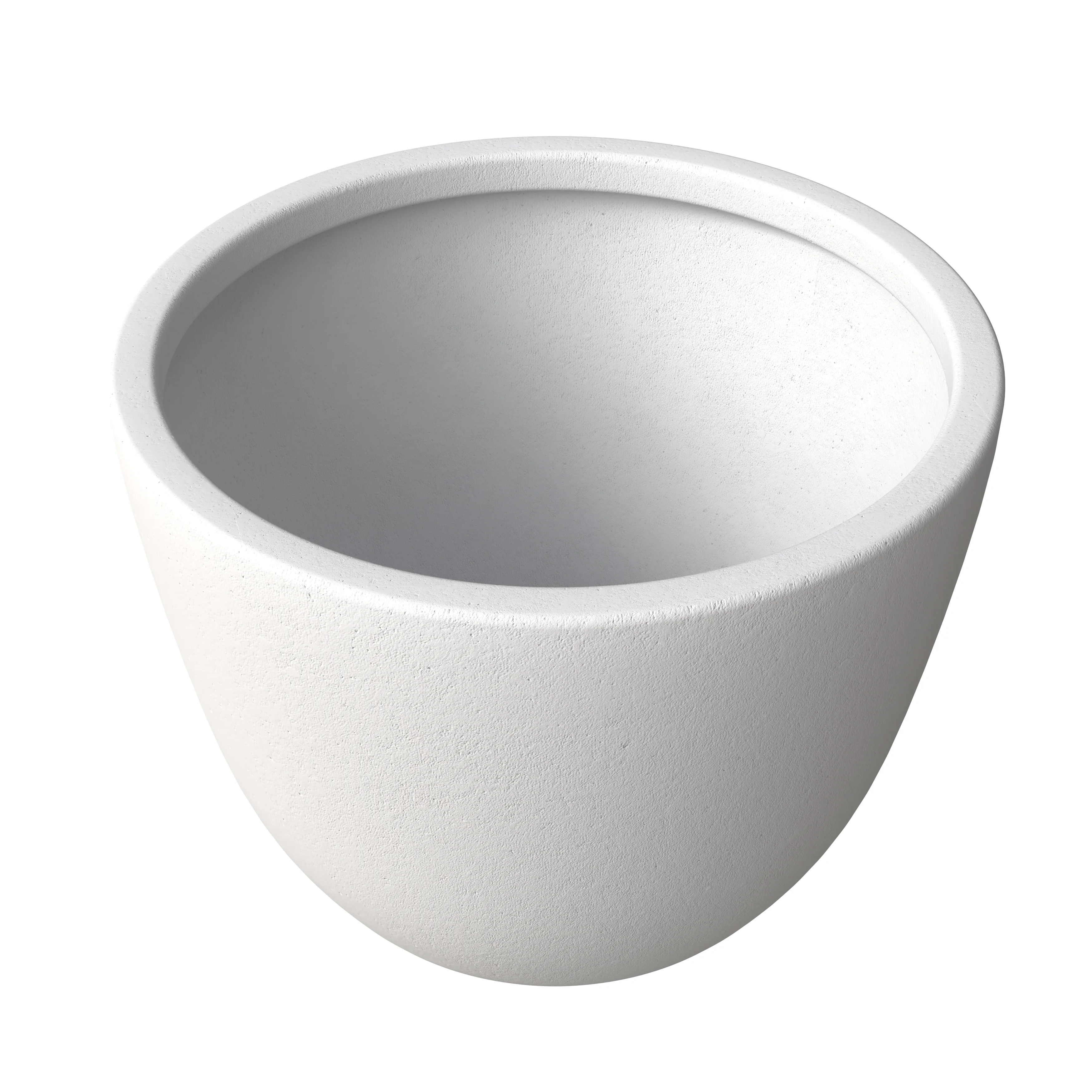Dahlia Series Poly Stone Planter in White 14.4 Dia, 10.8 High