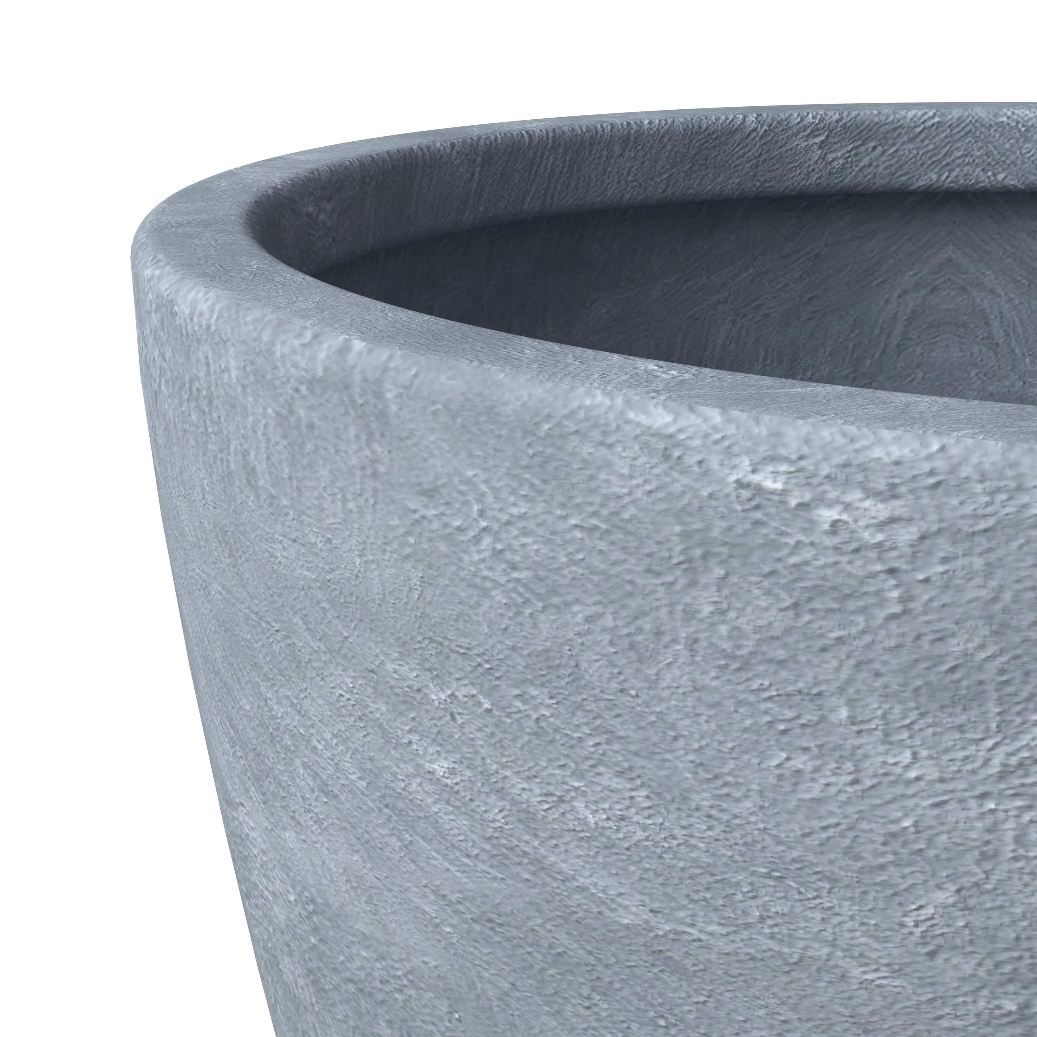 Dahlia Series Poly Stone Planter in Aged Concrete 21.3 Dia, 15.7 High