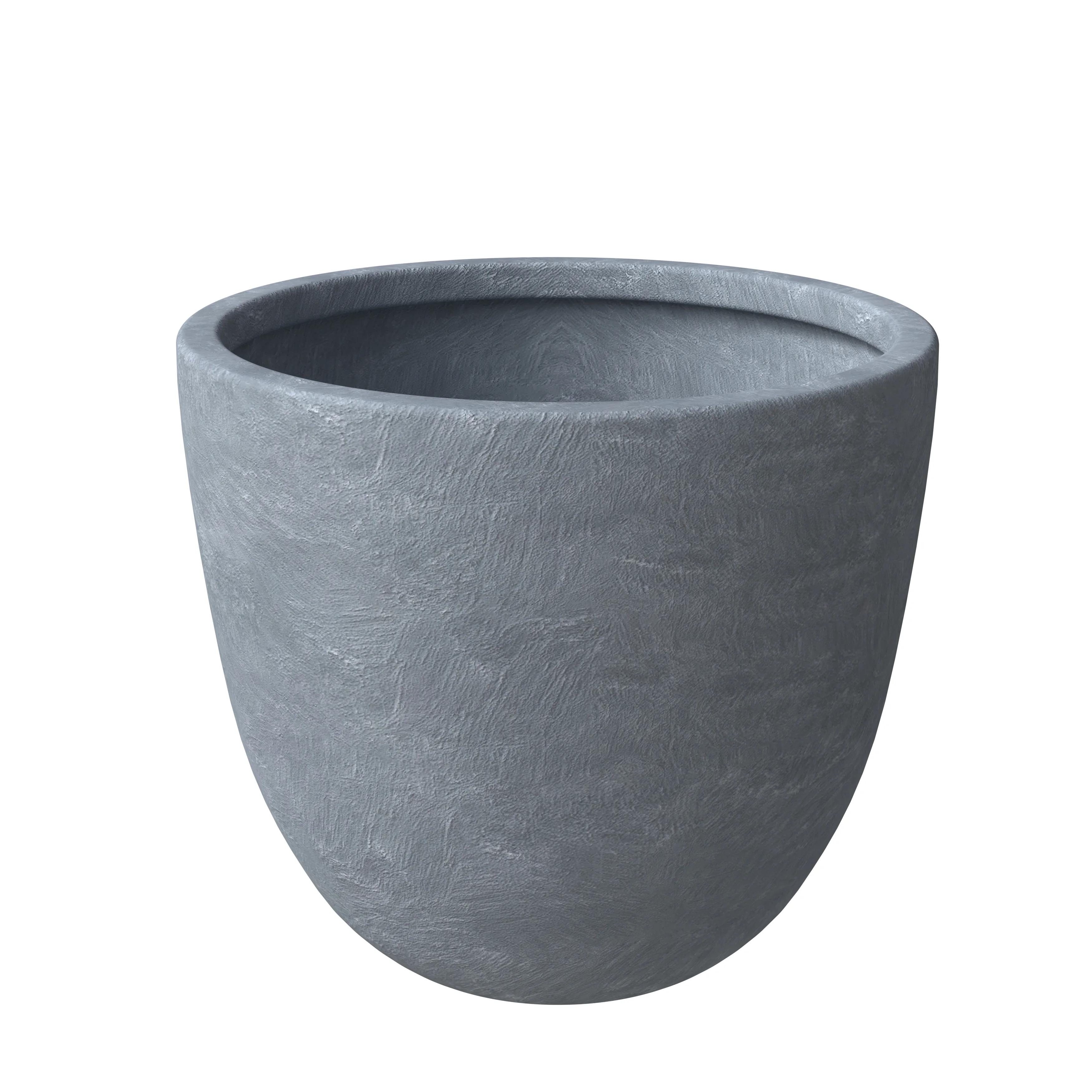 Dahlia Series Poly Stone Planter in Aged Concrete 21.3 Dia, 15.7 High
