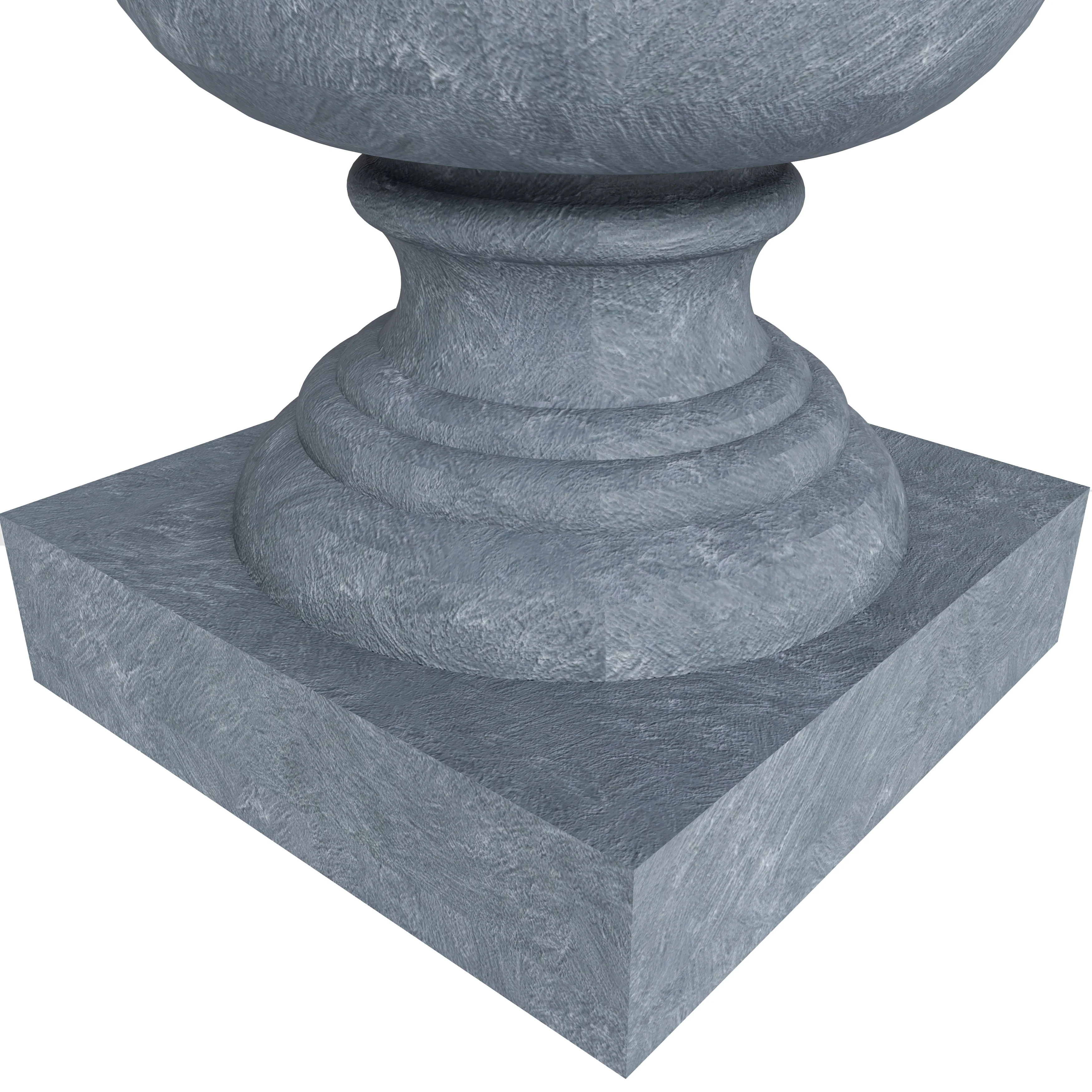 Daisy Series Poly Fiber Stone Planter in Aged Concrete, 14 Dia, 24.8 High