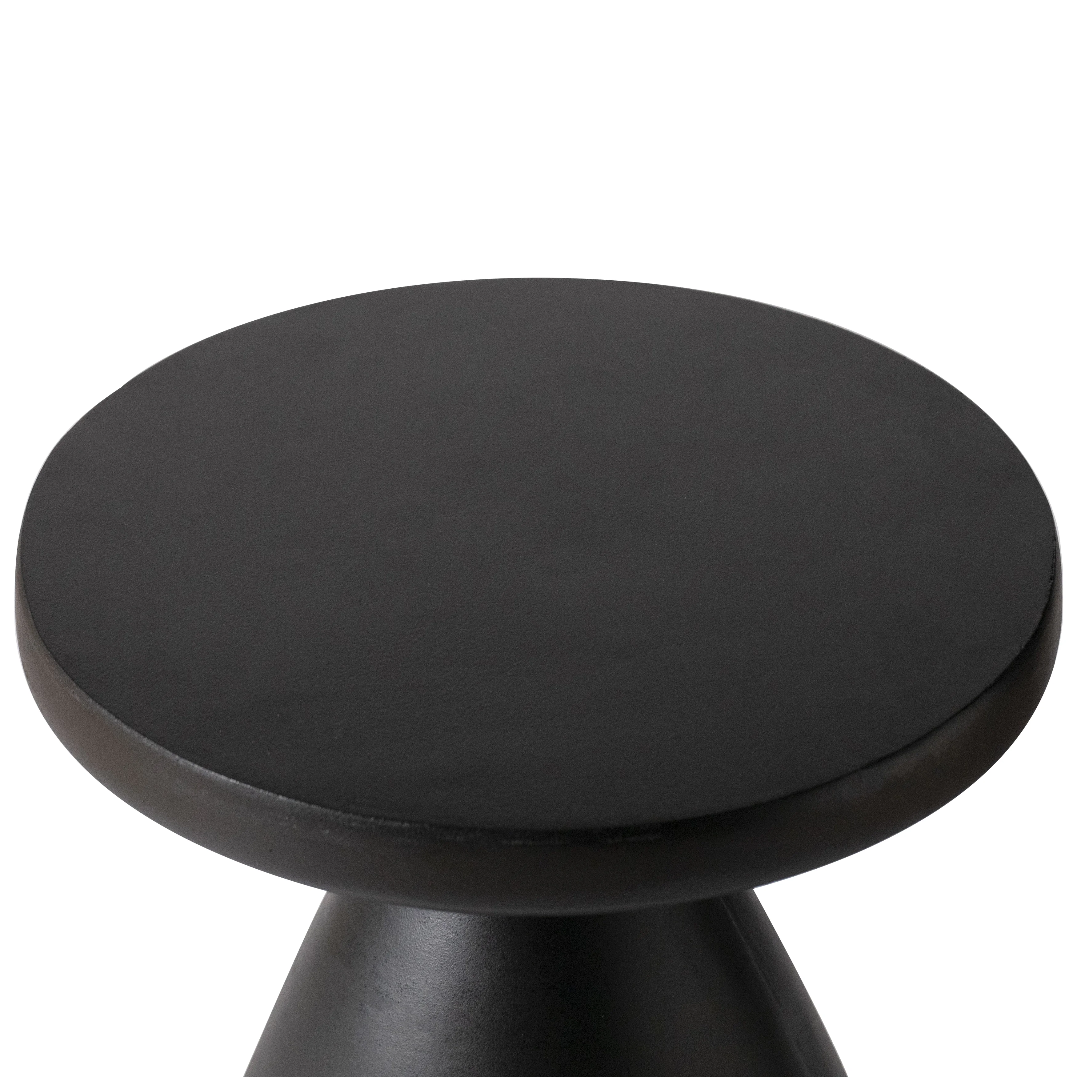 Dune Collection Fiberglass Outdoor Side Table in Black