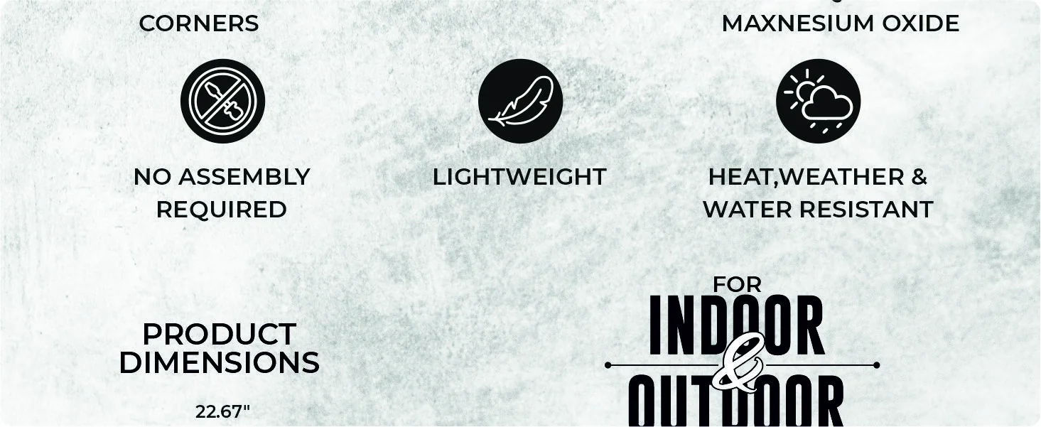 Dune Collection Fiberglass Outdoor Side Table in Marble White