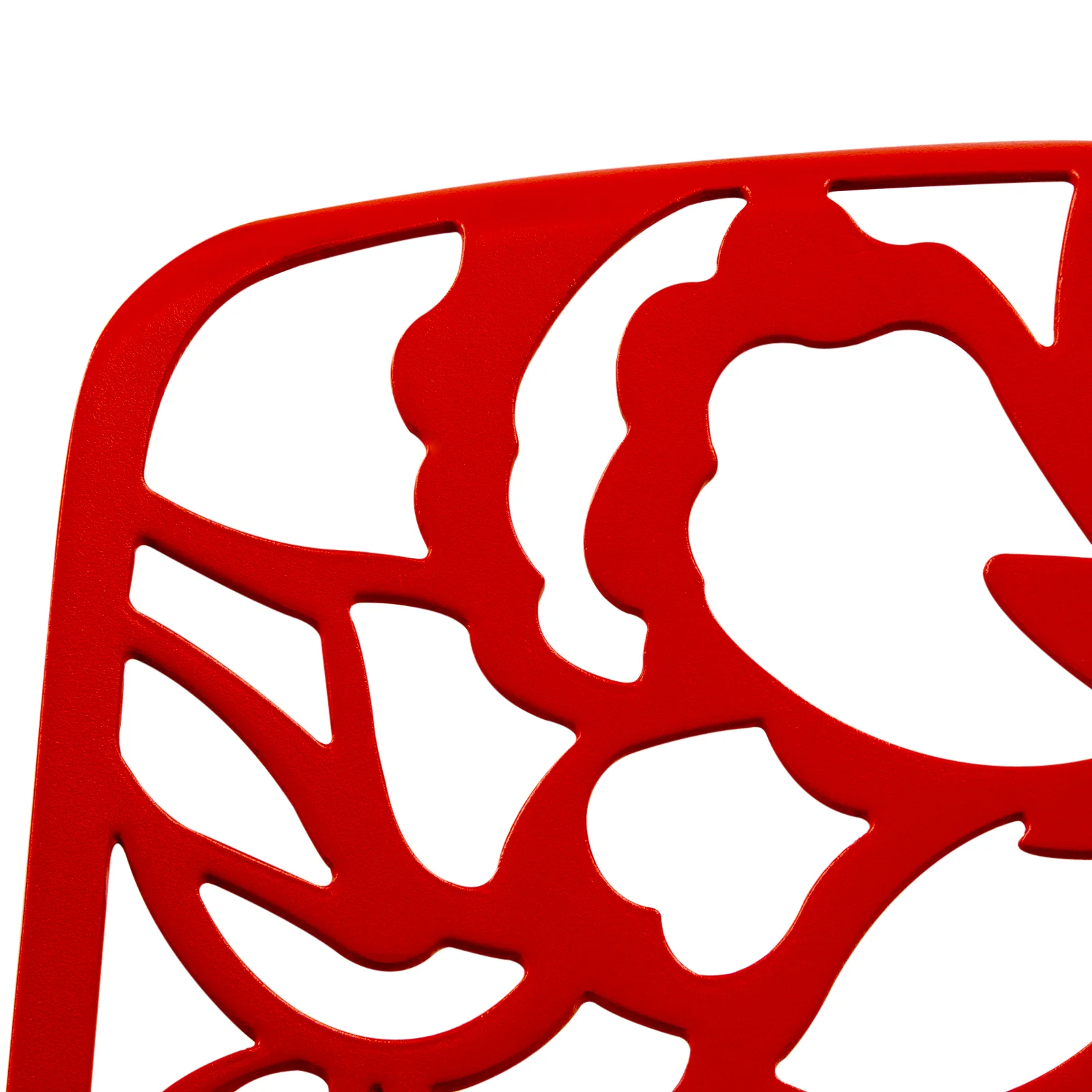 Devon Mid-Century Modern 3-Piece Aluminum Outdoor Patio Dining Set with Tempered Glass Top Table and 2 Stackable Flower Design Chairs for Patio, Poolside, Balcony, and Backyard Garden