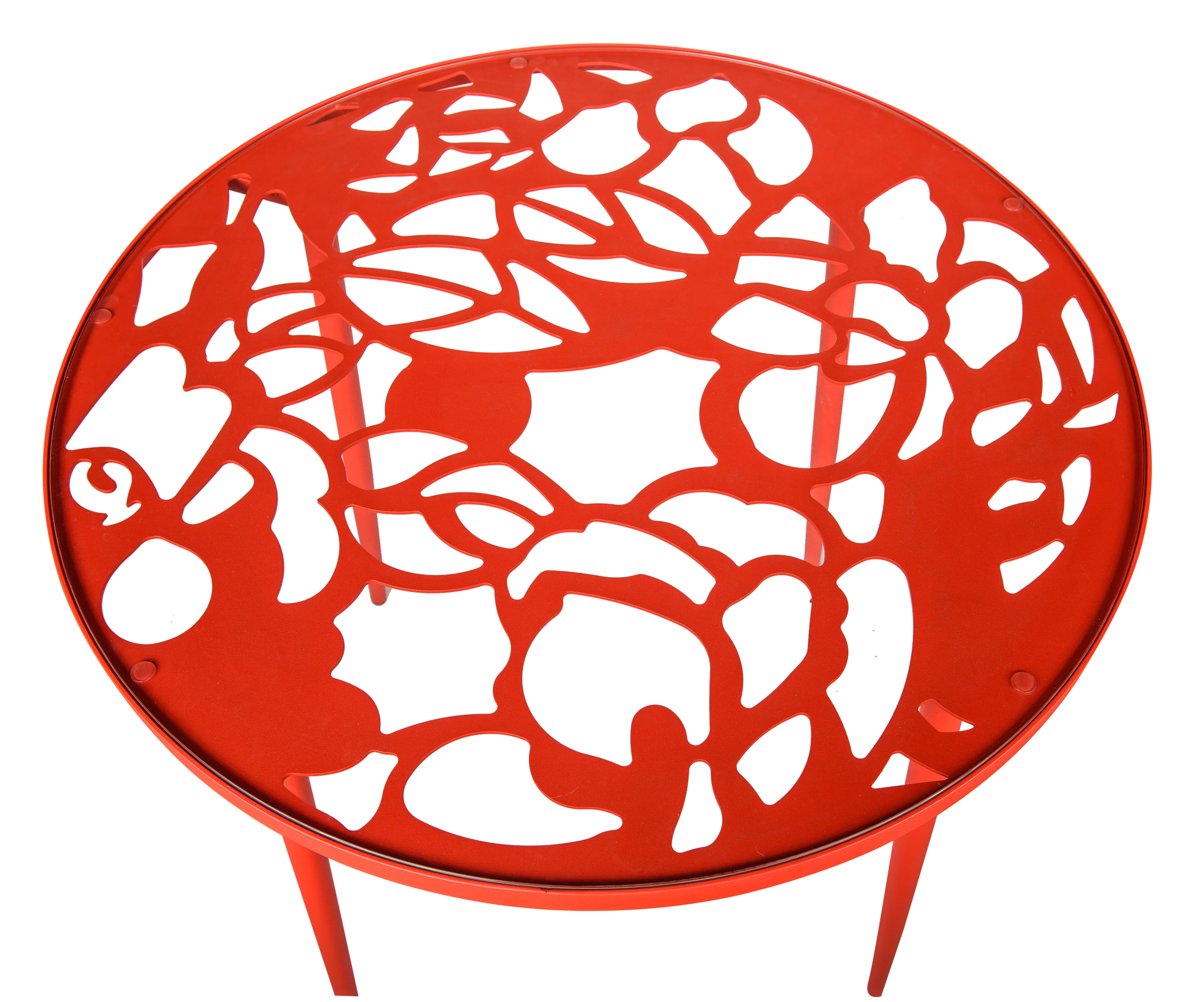 Devon Mid-Century Modern 5-Piece Aluminum Outdoor Patio Dining Set with Tempered Glass Top Table and 4 Stackable Flower Design Arm Chairs for Patio, Poolside, Balcony, and Backyard Garden