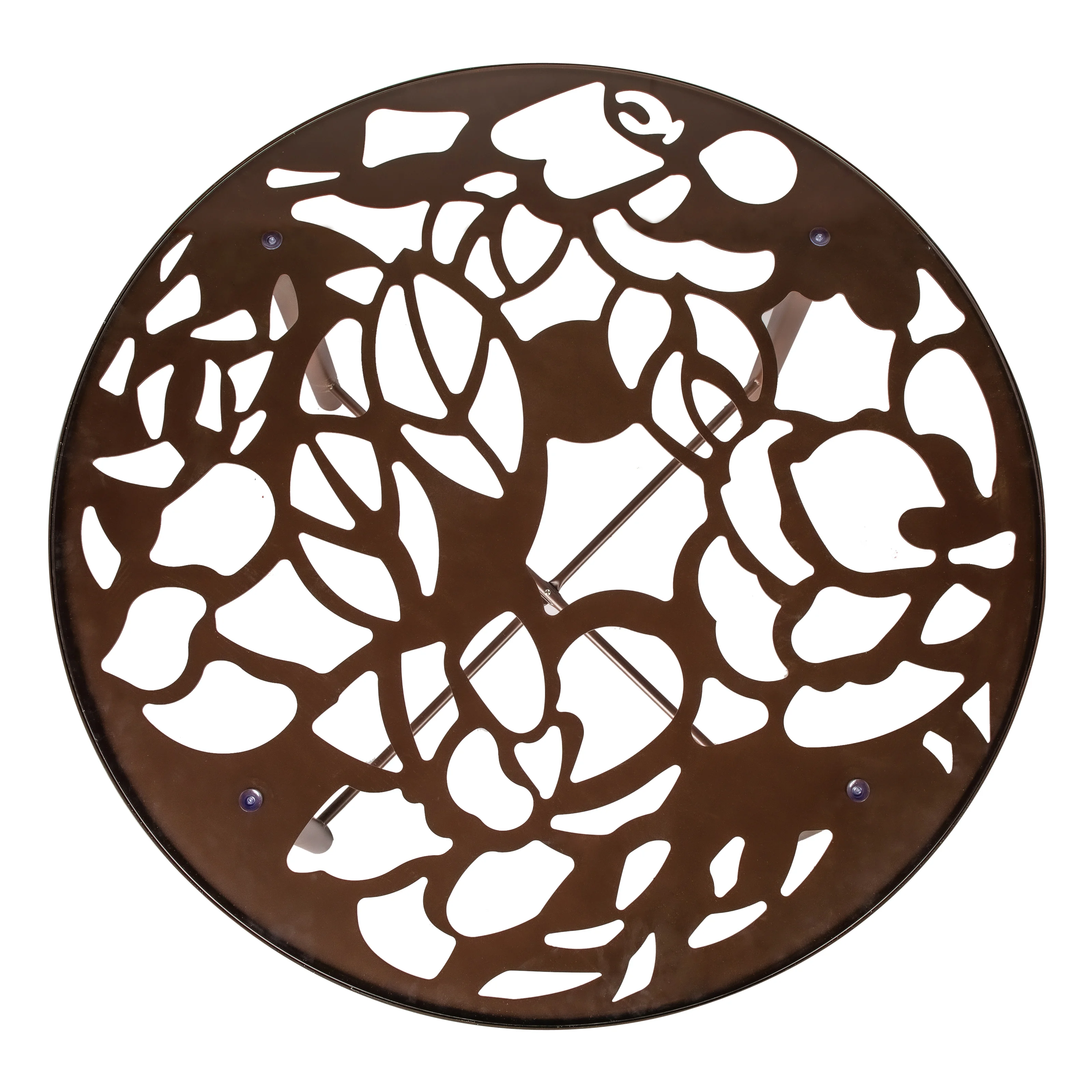 Devon Tree Design Glass Top Aluminum Base Indoor Outdoor Dining Table