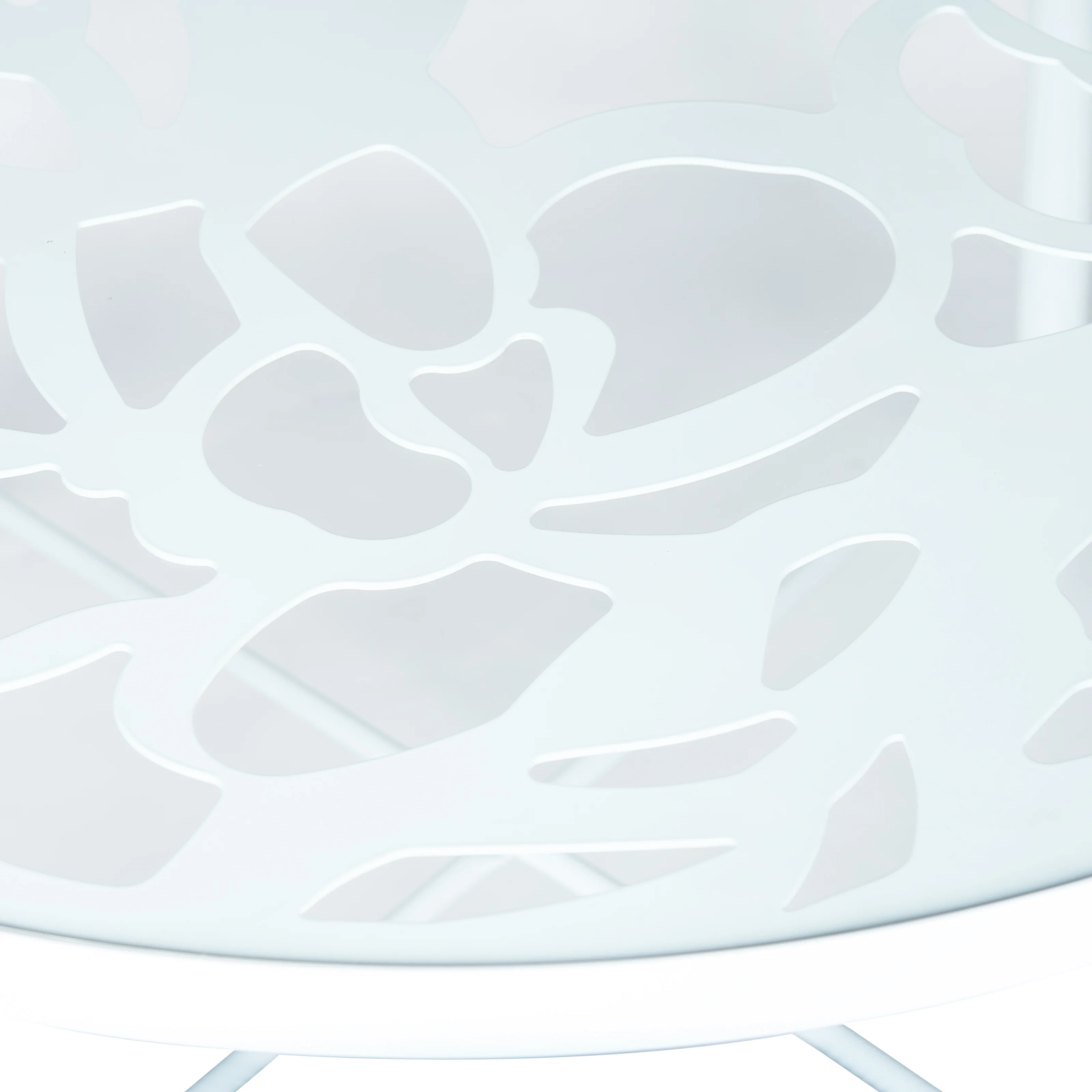 Devon Mid-Century Modern 7-Piece Aluminum Outdoor Patio Dining Set with Tempered Glass Top Table and 6 Stackable Flower Design Chairs for Patio, Poolside, Balcony, and Backyard Garden