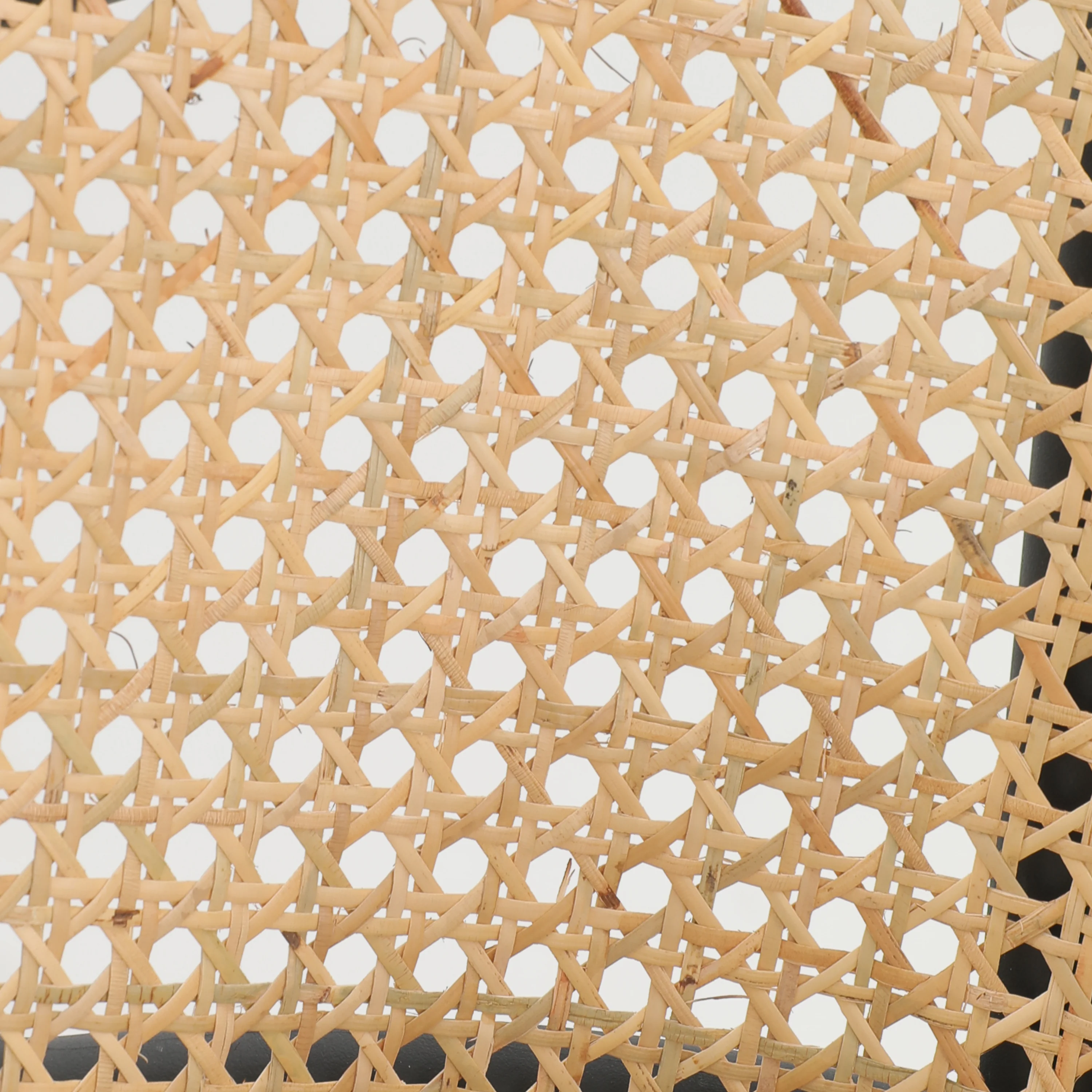 Ervilla Mid-Century Modern Wicker Bar Stool with Fabric Seat and Black Powder Coated Steel Frame, Set of 2 in Beige