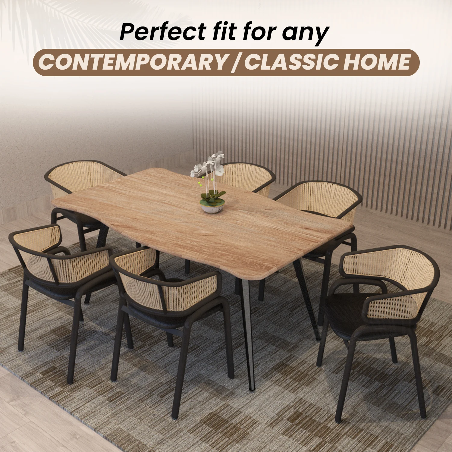 Ervilla - Dining Chair - Black Leather - Set of 4