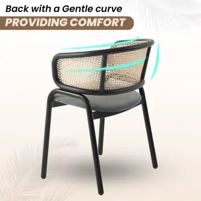 Ervilla - Dining Chair - Grey Leather - Set of 2