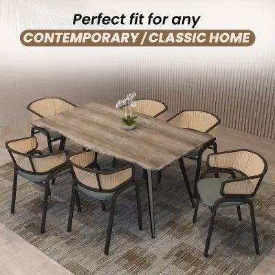 Ervilla - Dining Chair - Grey Leather - Set of 4