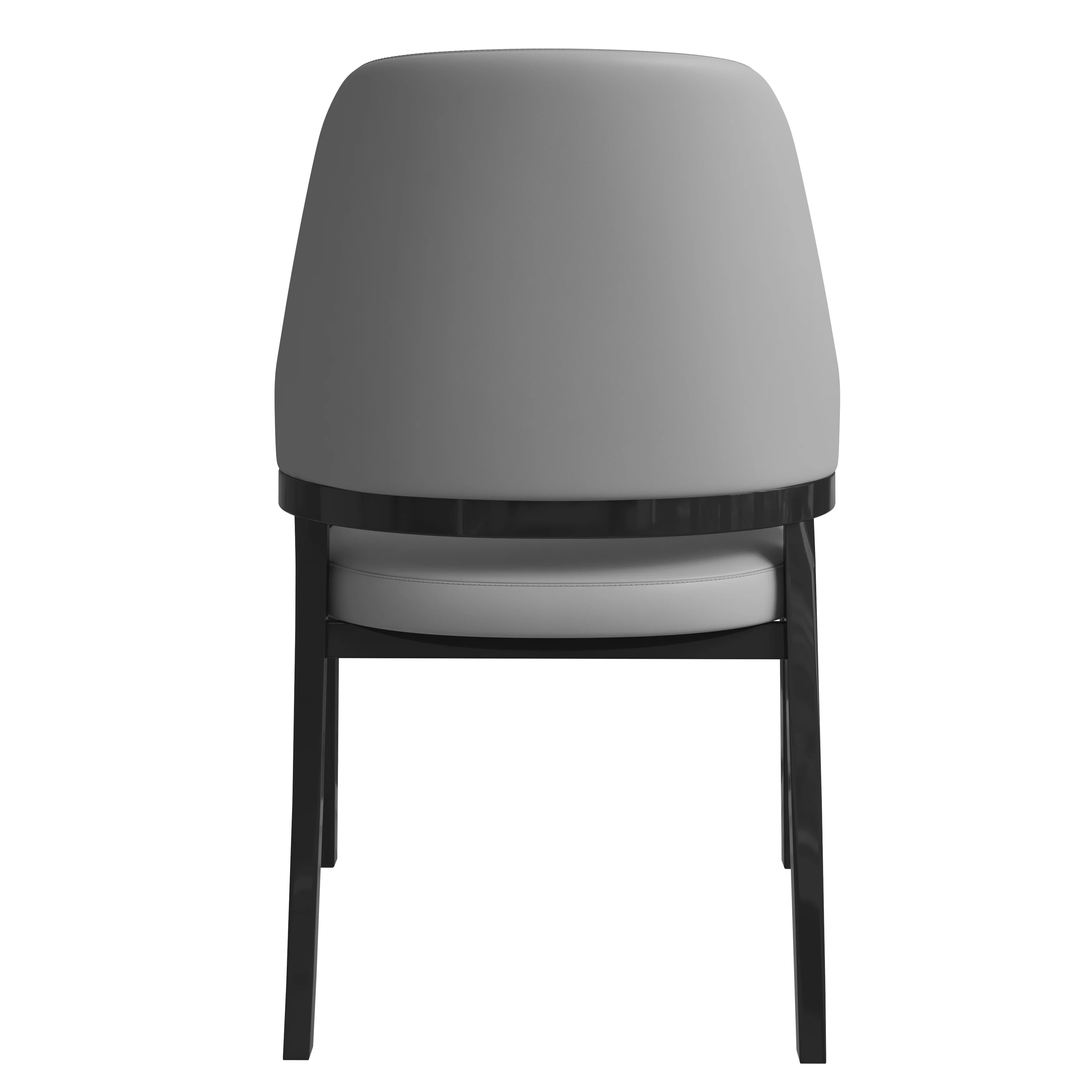 Ethora Collection Modern Wooden Dining Chair in Grey Set of 2