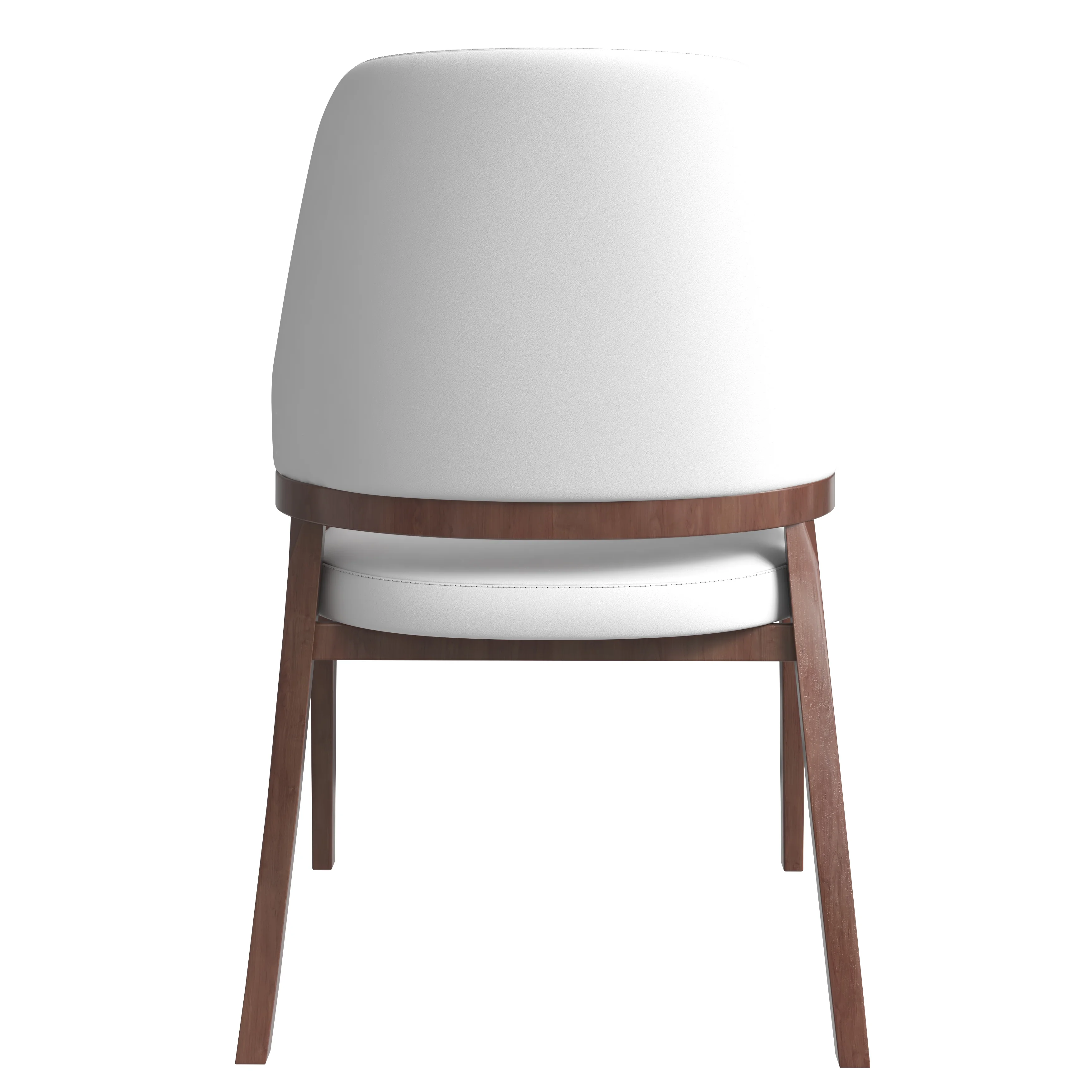 Ethora Collection Modern Wooden Dining Chair in White Set of 2