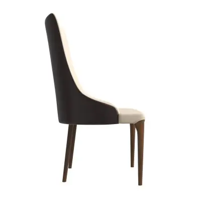 Elm Collection Modern Wooden Dining Chair In Brown