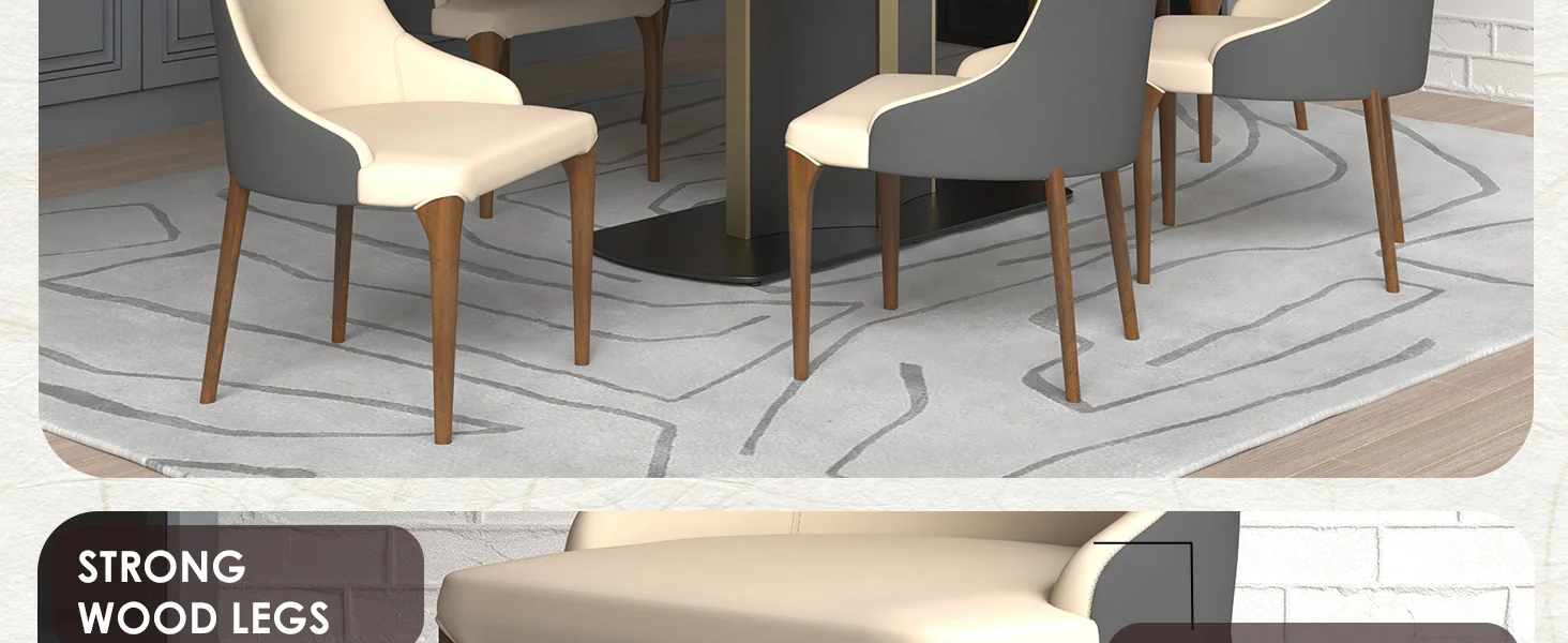 Elm Collection Modern Wooden Dining Chair In Grey