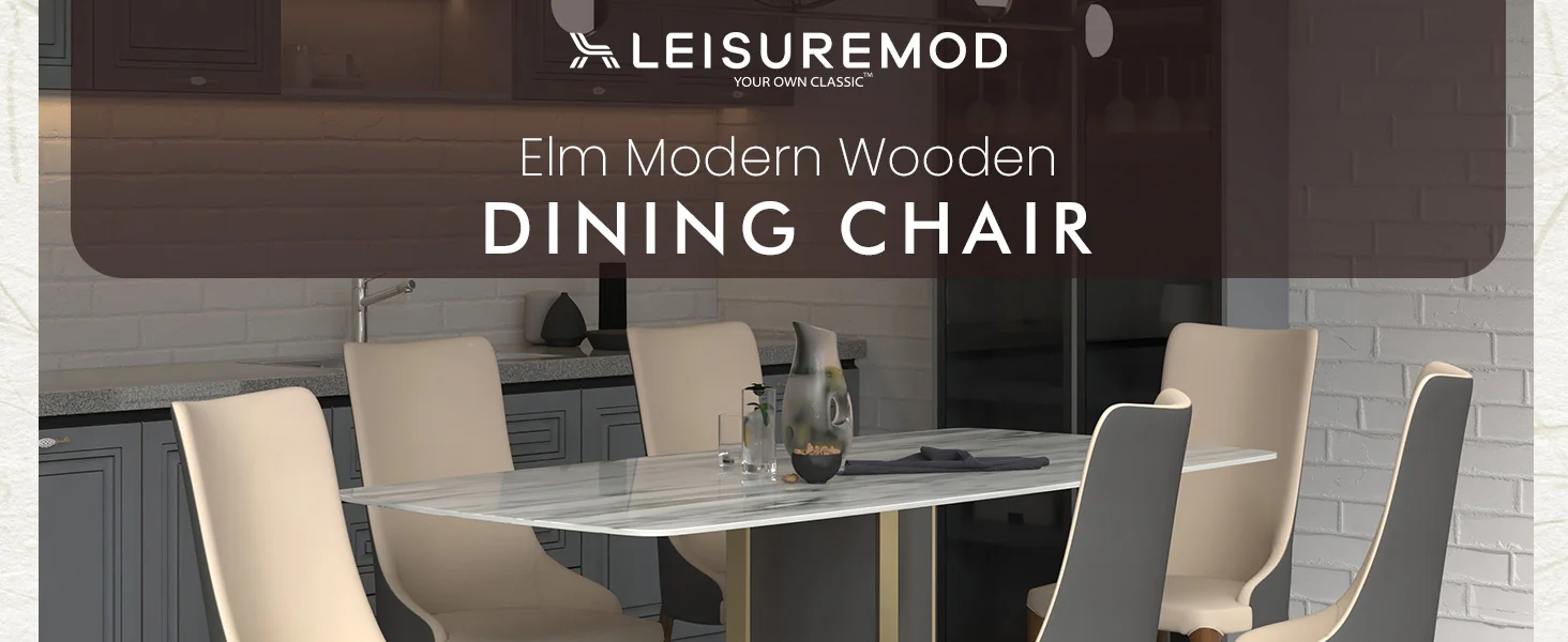 Elm Collection Modern Wooden Dining Chair In Grey