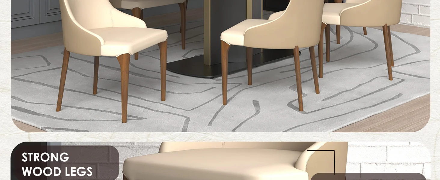 Elm Collection Modern Wooden Dining Chair In Toupe