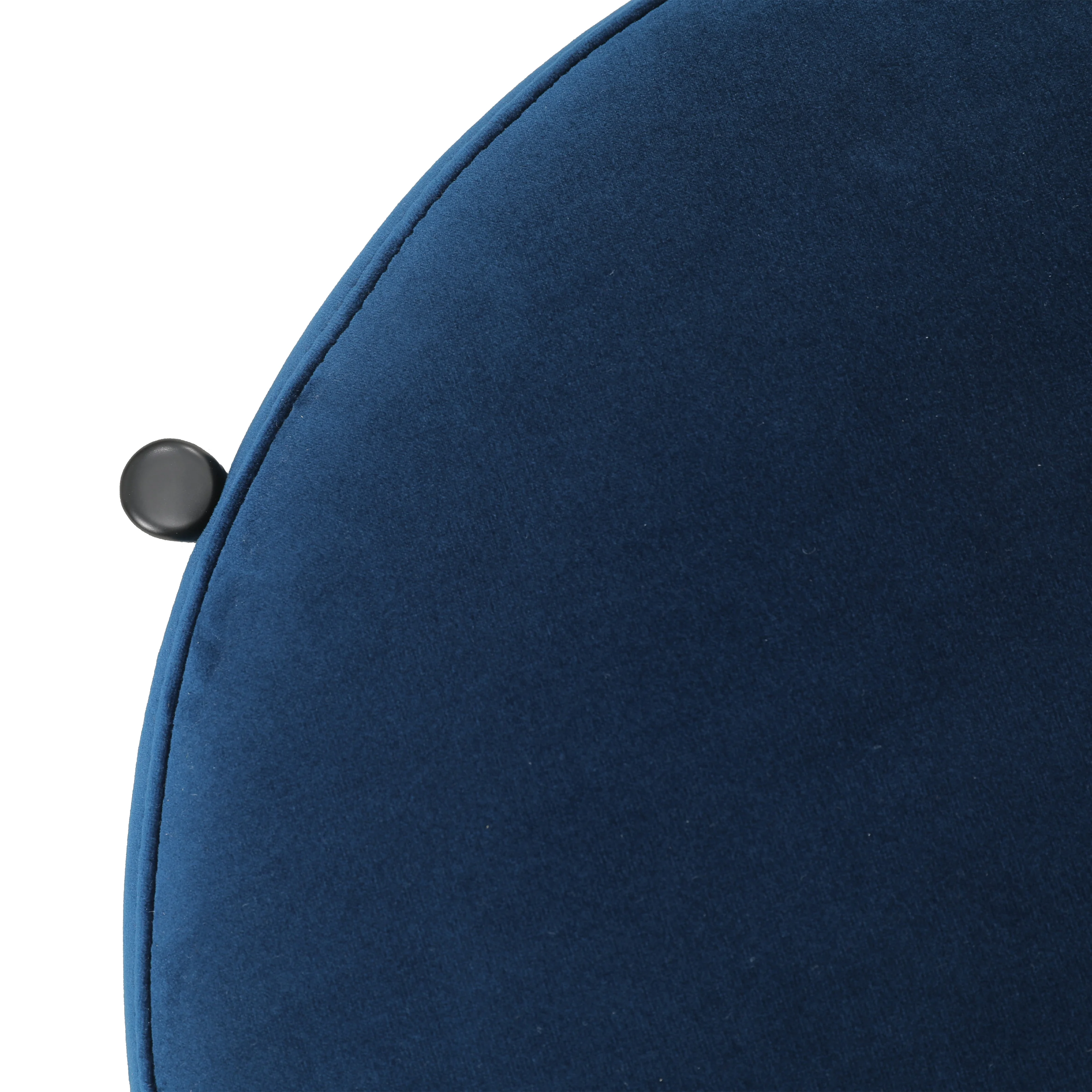 Euston Modern Wicker Bar Stool With Black Steel Frame in Navy Blue