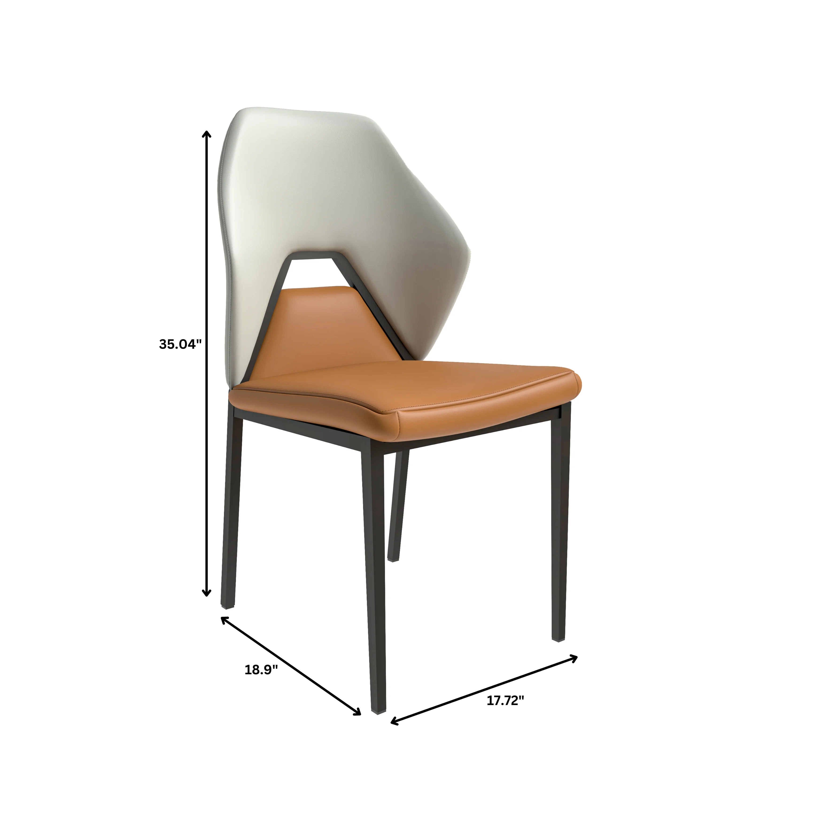 Eclat collection Modern Dining Chair in Brown