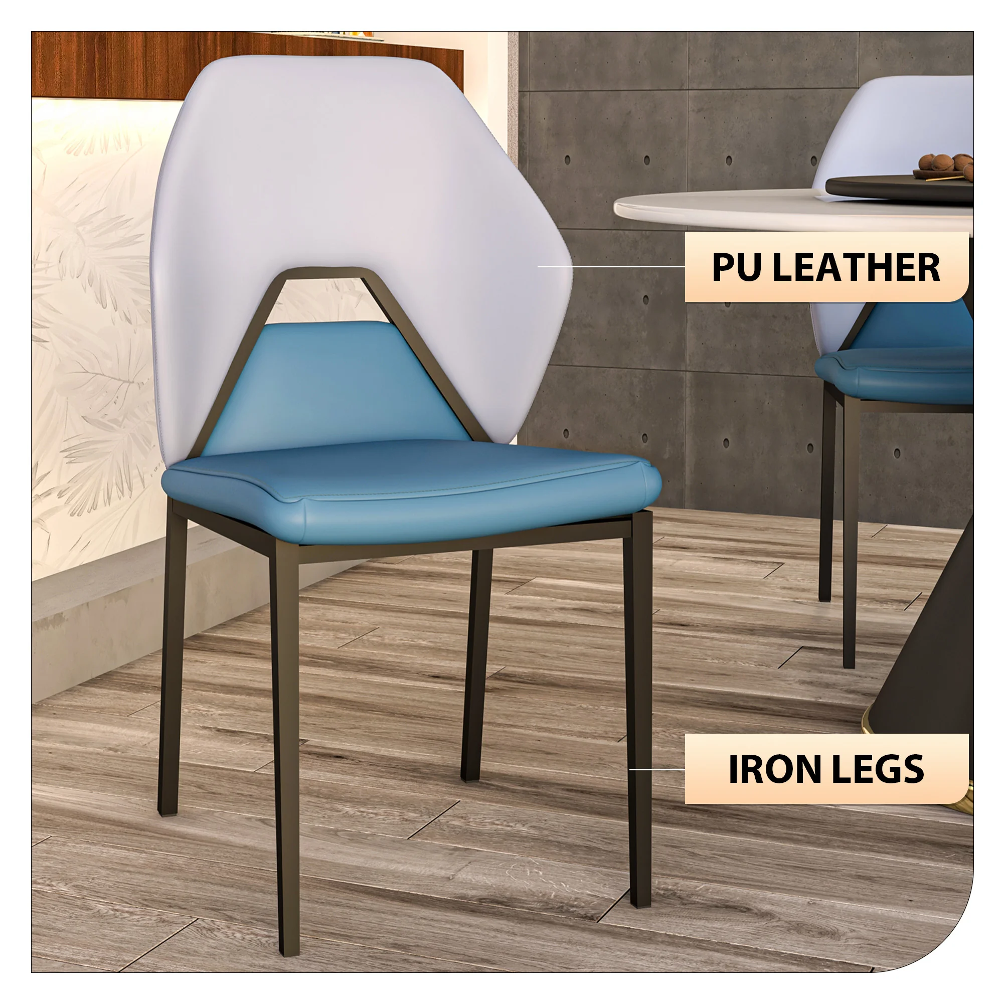 Eclat collection Modern Dining Chair in Brown