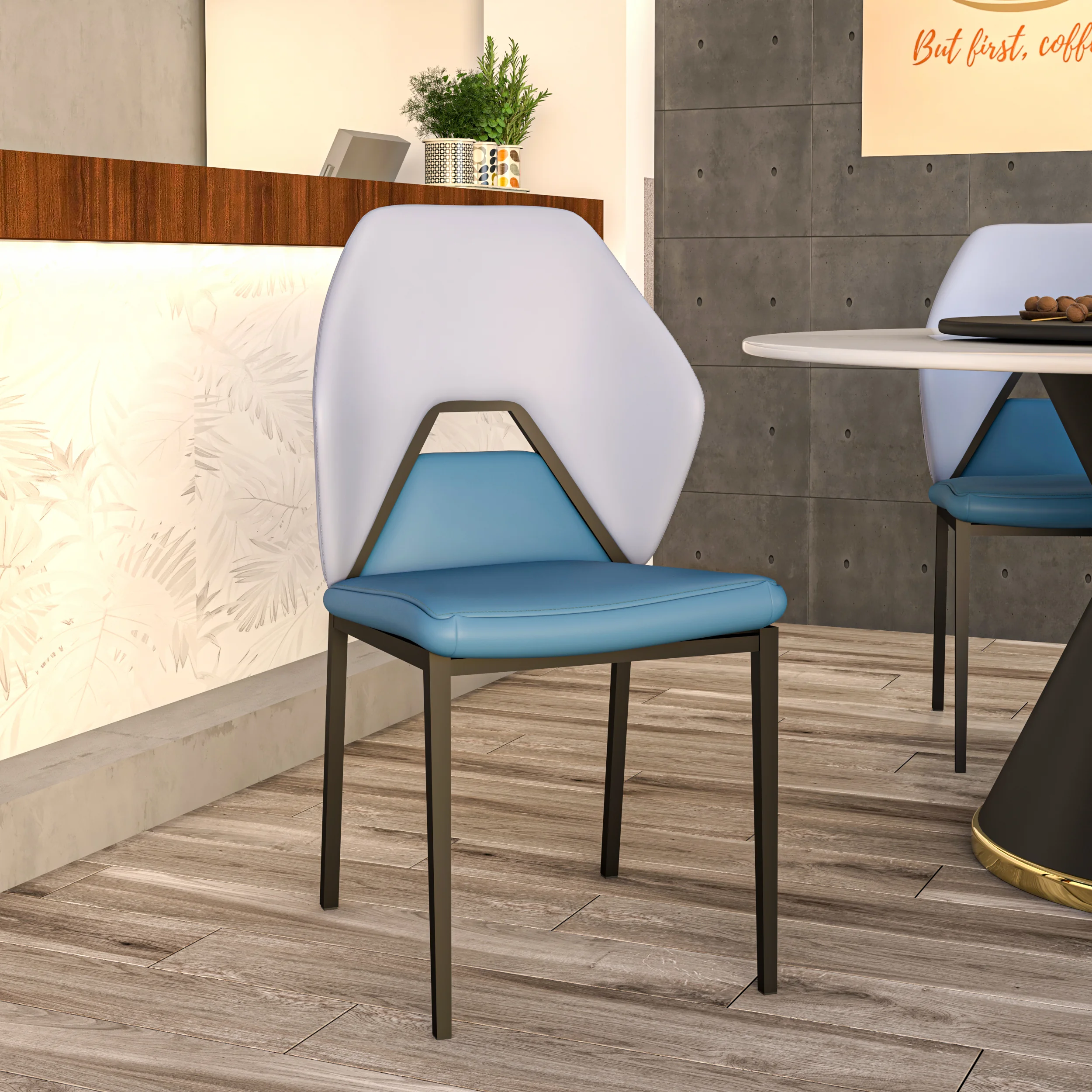 Eclat collection Modern Dining Chair in Brown