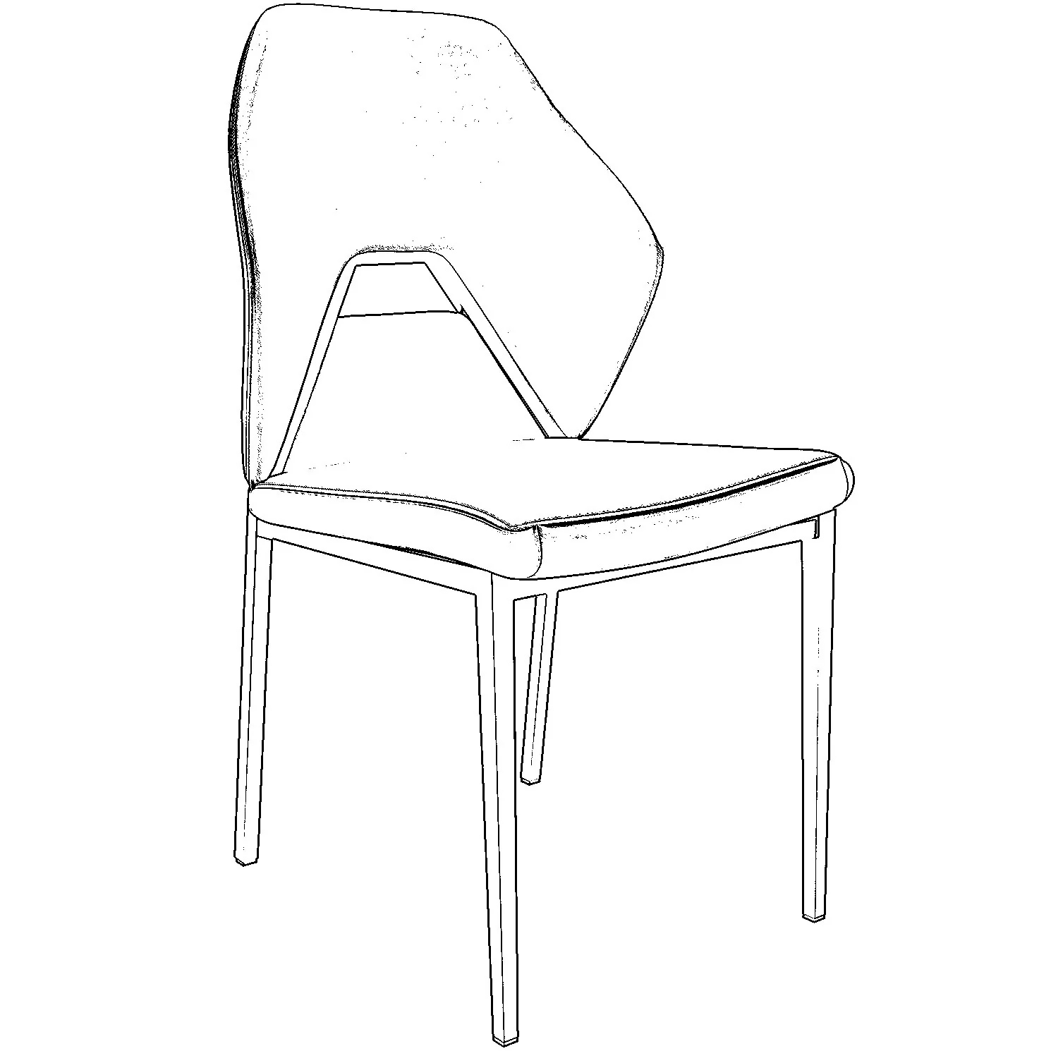 Eclat collection Modern Dining Chair in Green/Blue