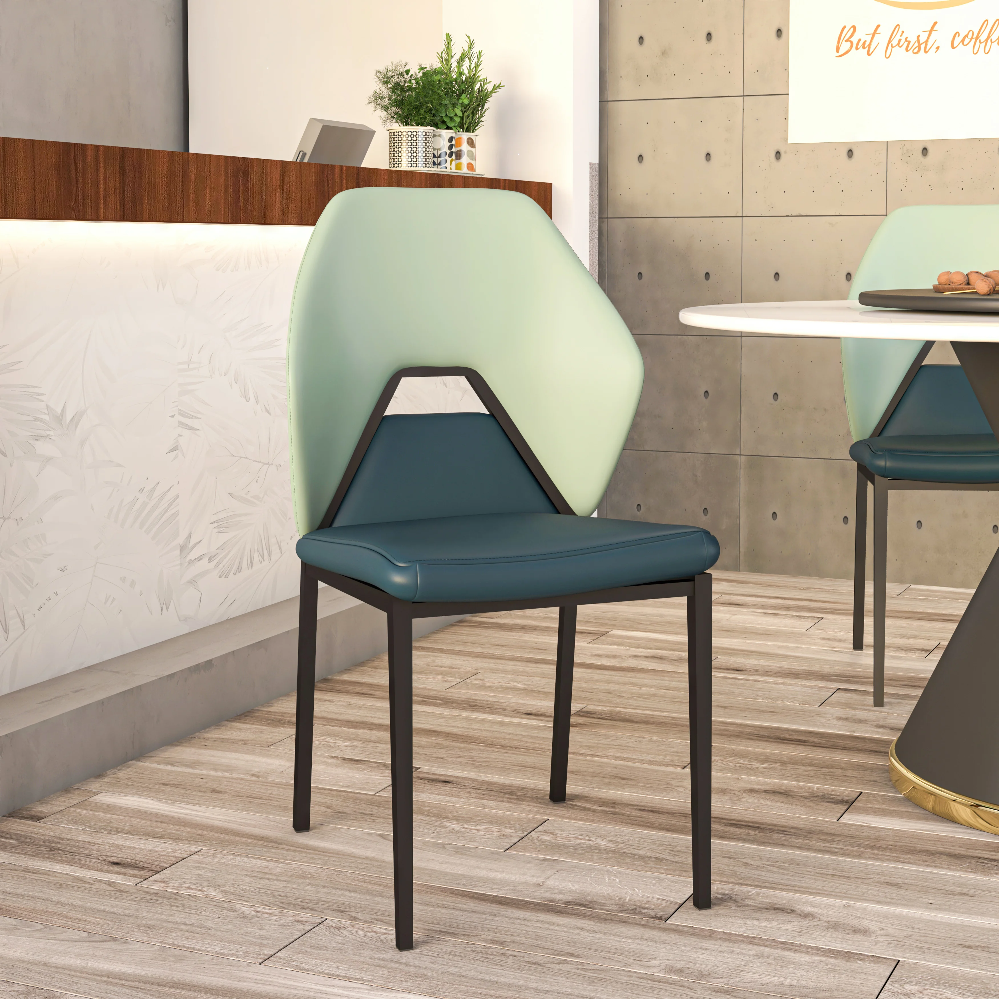 Eclat collection Modern Dining Chair in Brown