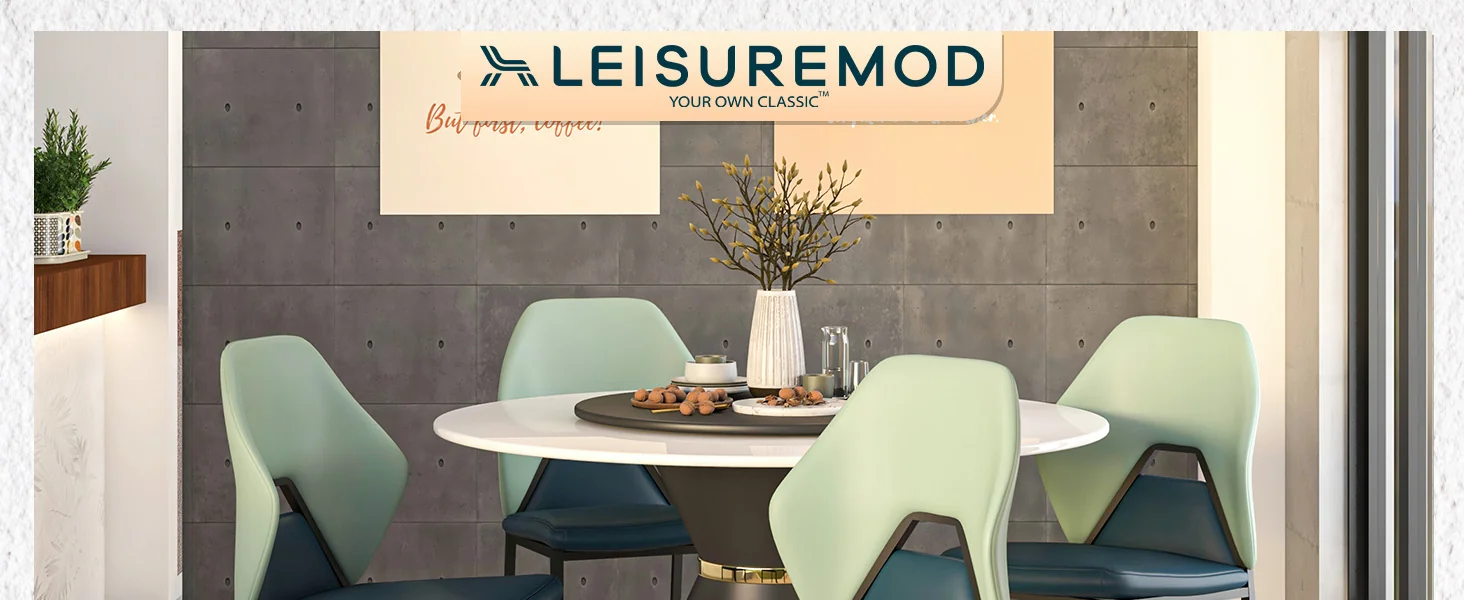 Eclat collection Modern Dining Chair in Green Blue Set of 4