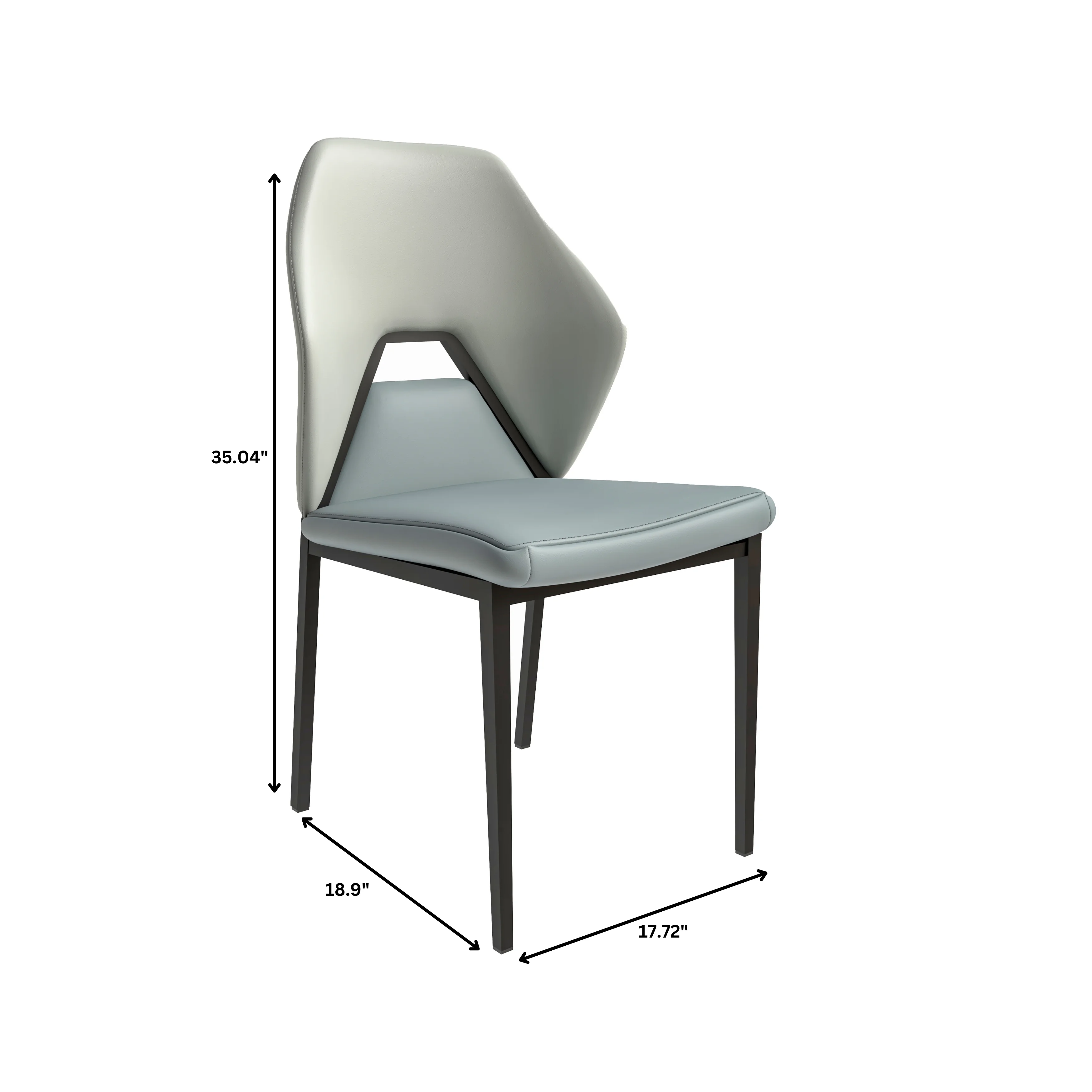 Eclat Collection Modern Dining Chair in White