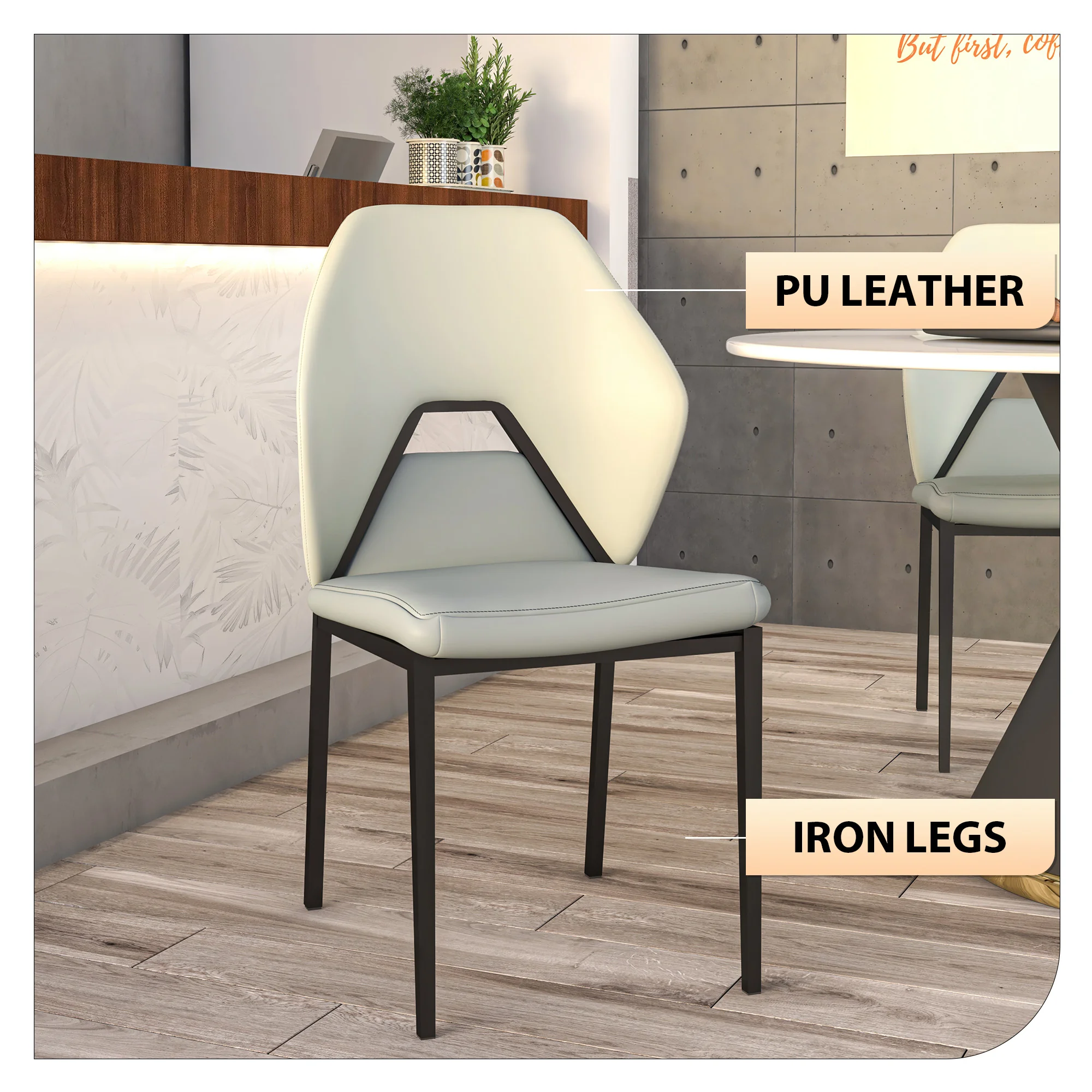 Eclat collection Modern Dining Chair in Brown