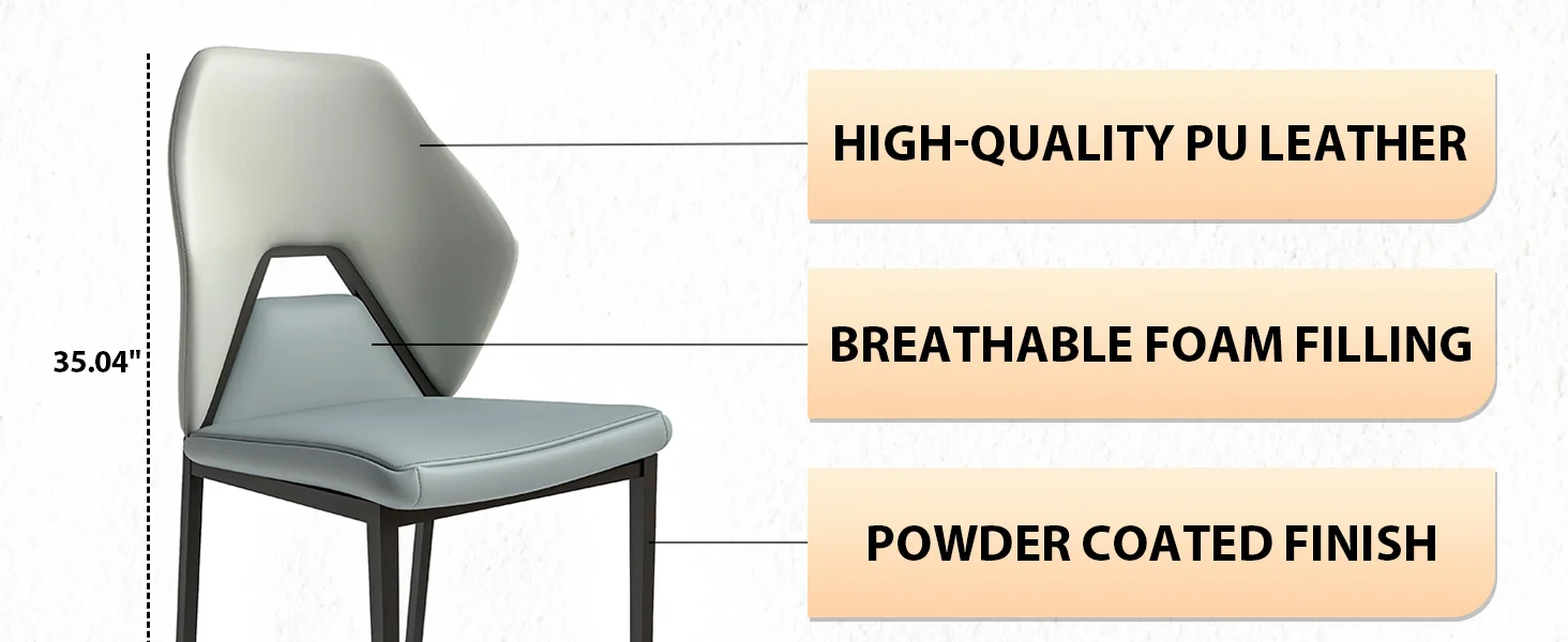 Eclat collection Modern Dining Chair in White Set of 4