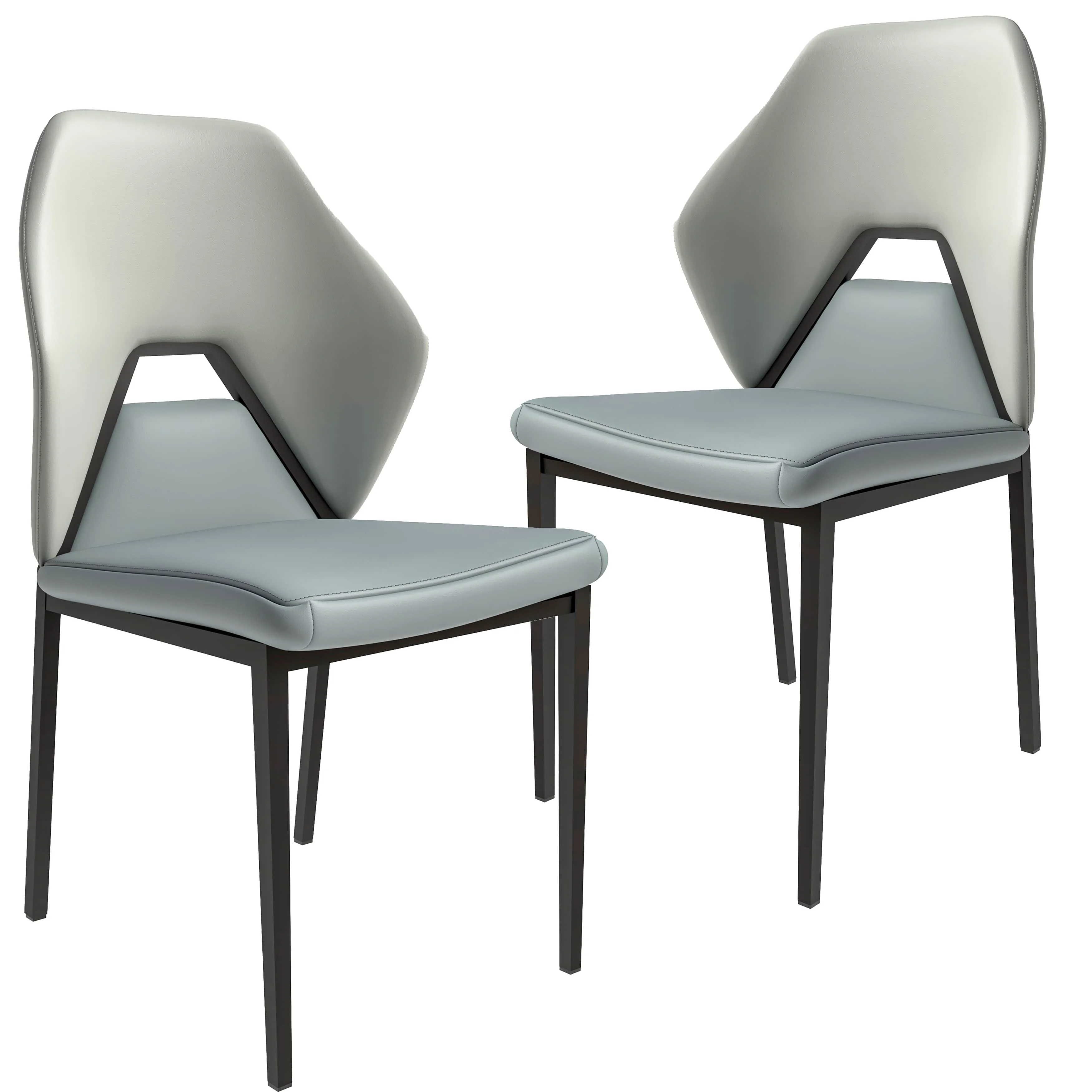 Eclat collection Modern Dining Chair in White Set of 4