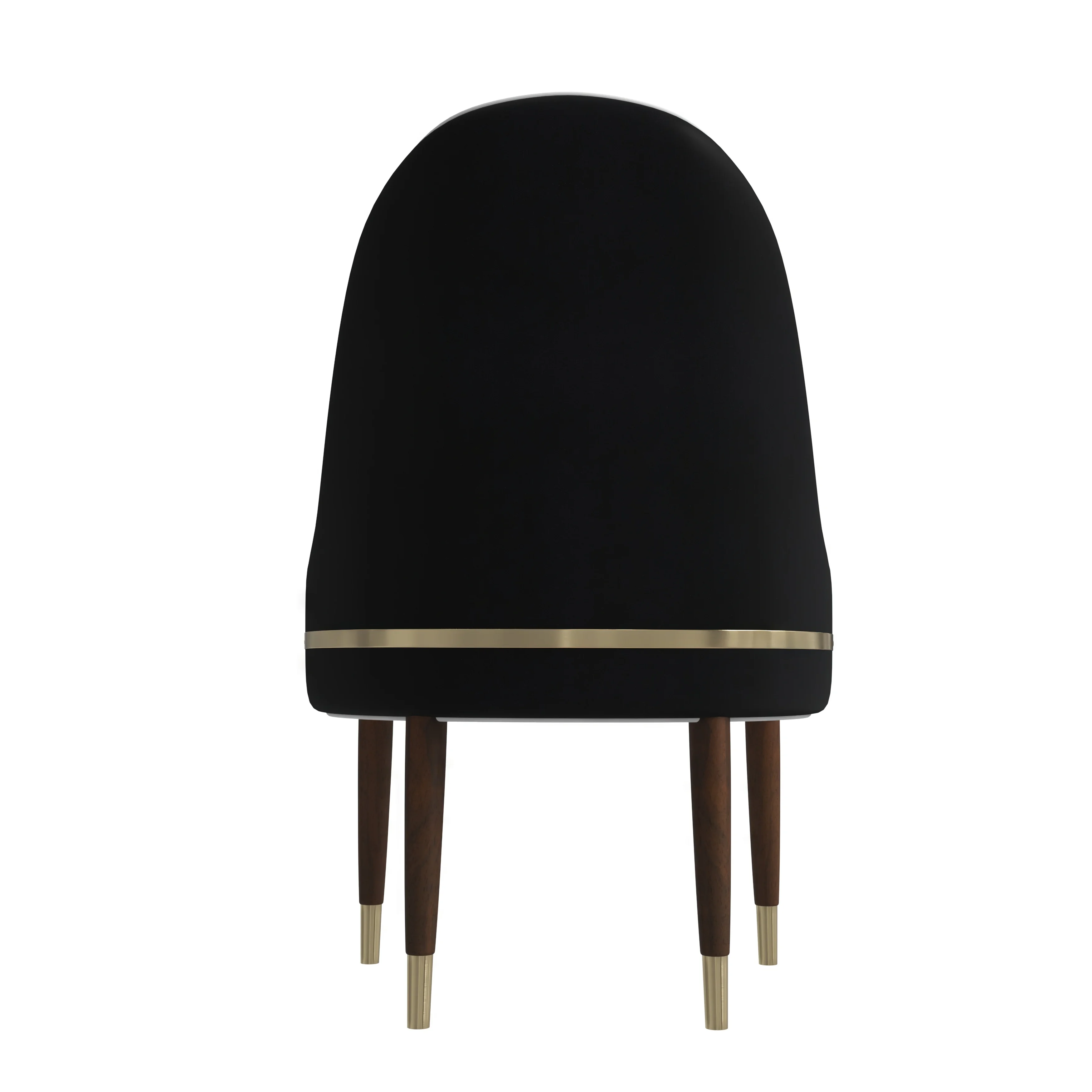 Elara Collection Wooden Dining Chair in Black/White Set of 4