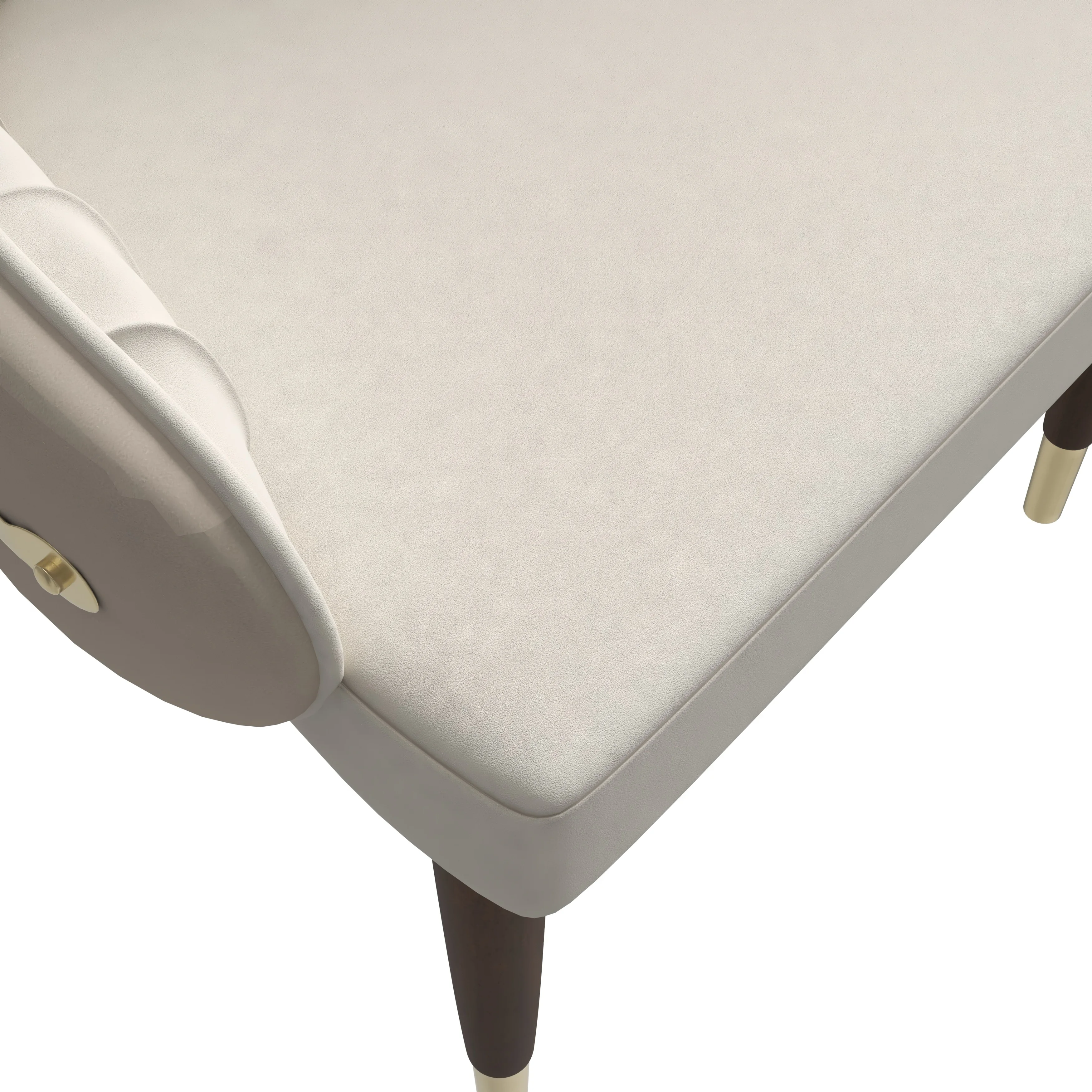 Elara Collection Wooden Dining Chair in Cream Set of 4