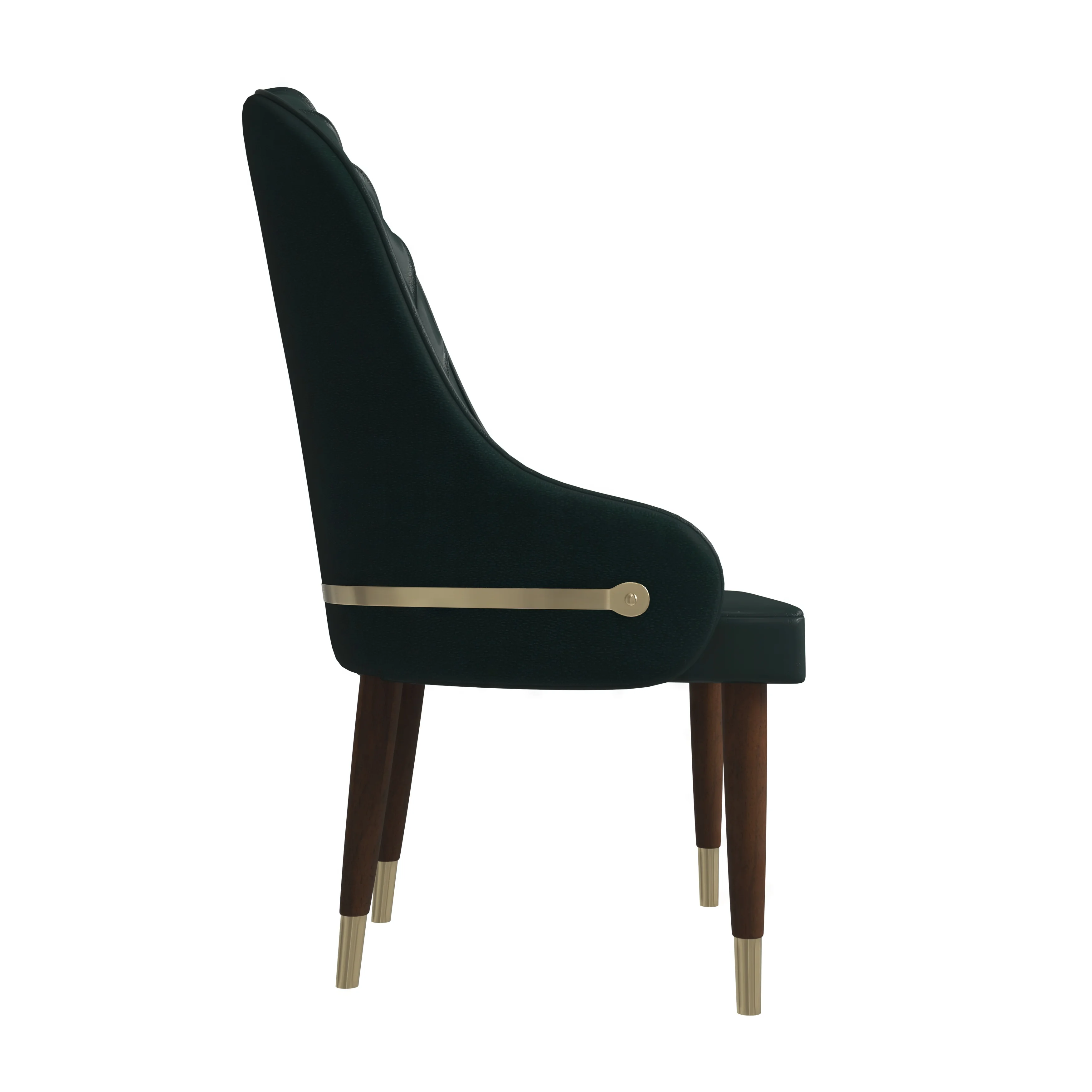 Elara Collection Wooden Dining Chair in Two-Tone Green