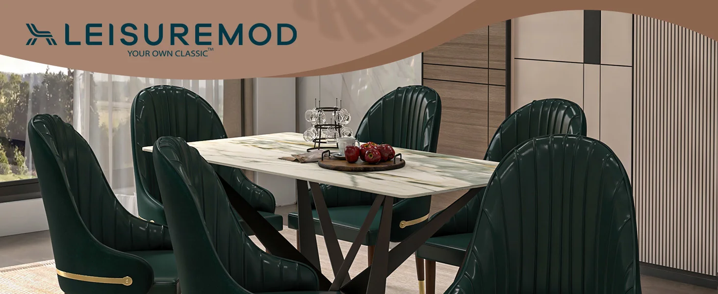 Elara Collection Wooden Dining Chair in Two-Tone Green