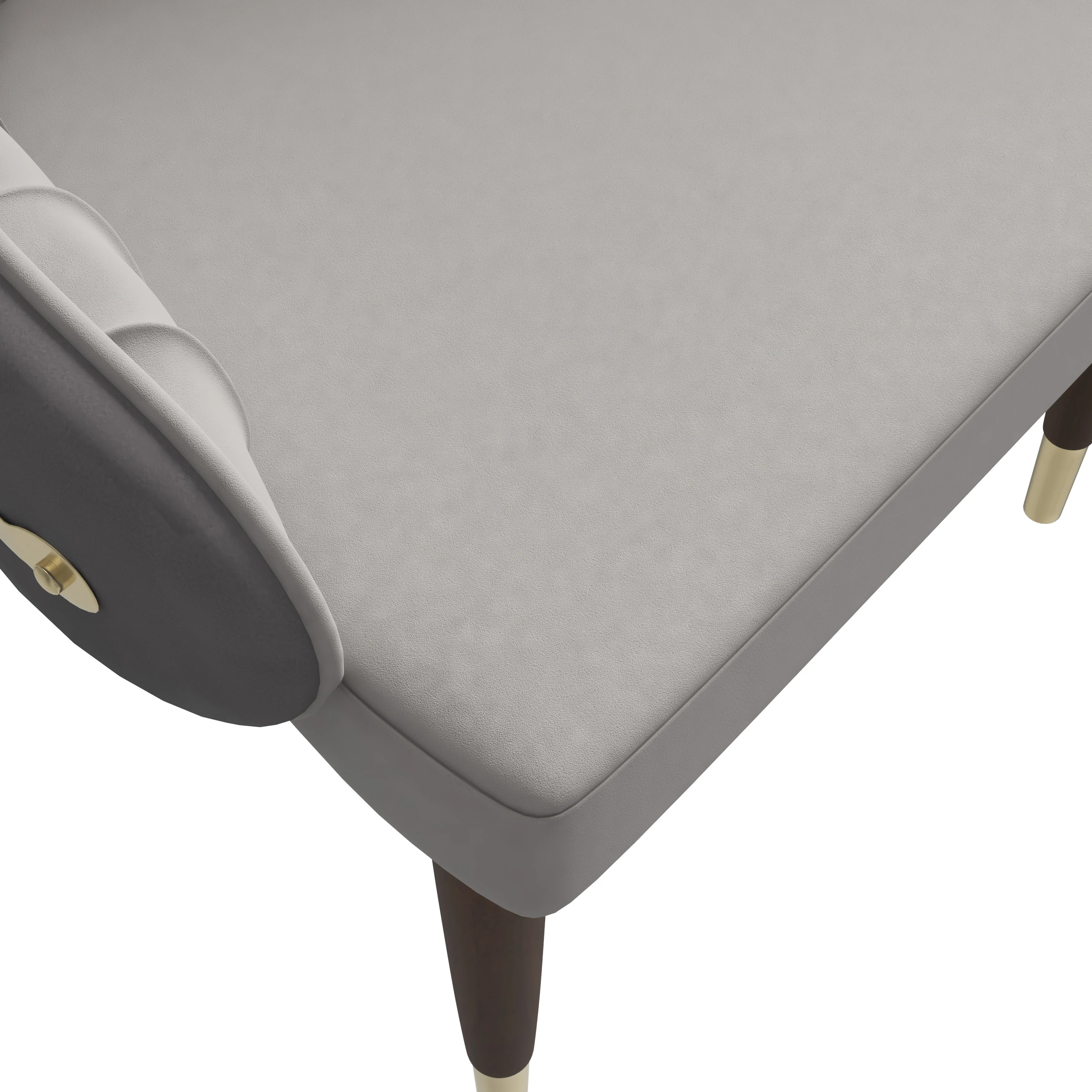 Elara Collection Wooden Dining Chair in Two-Tone Grey Set of 2