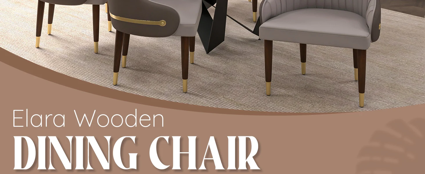 Elara Collection Wooden Dining Chair in Two-Tone Toupe