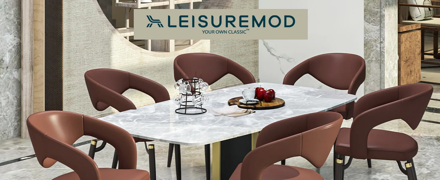 Entice Collection Modern Dining Chair Set of 4 in Brown