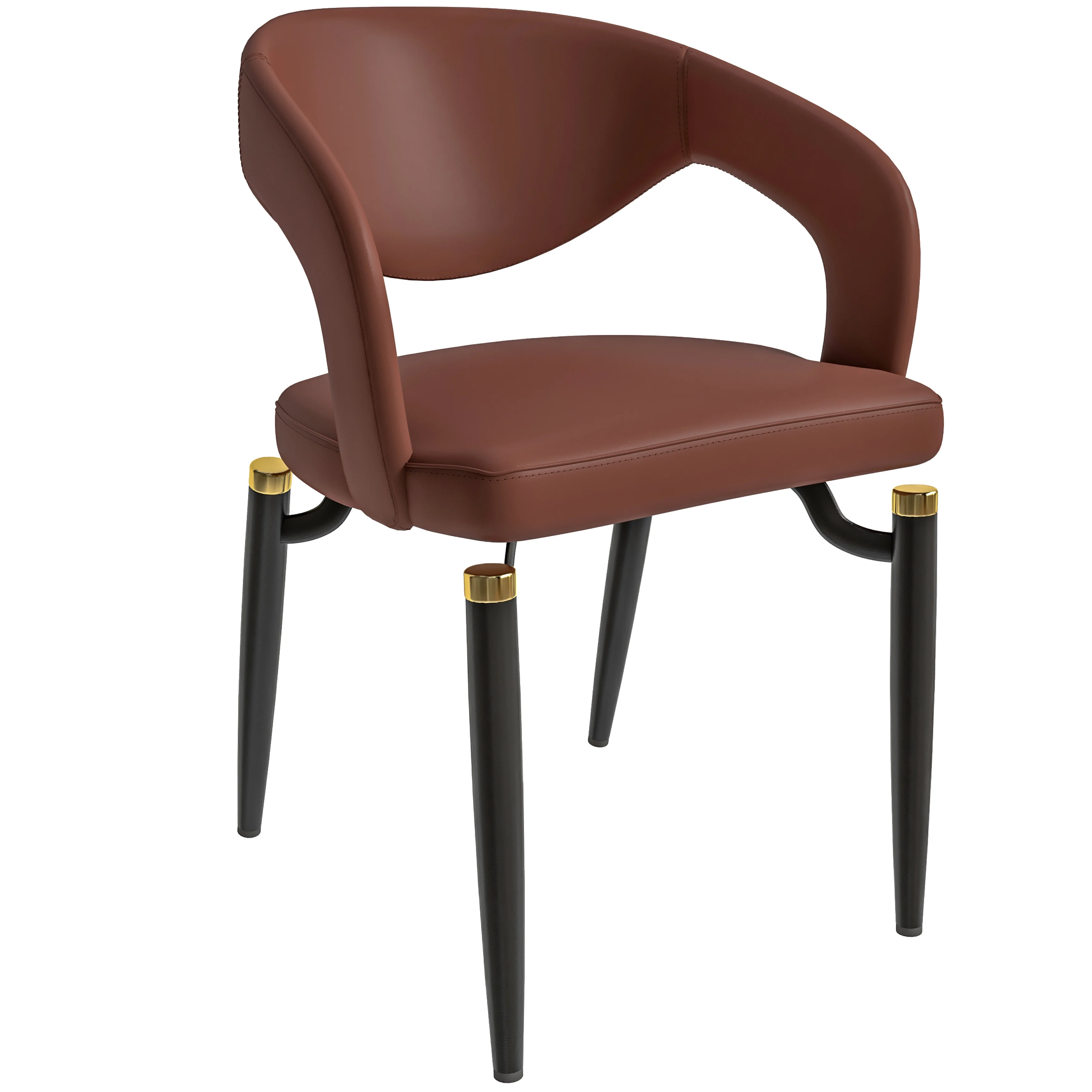 Entice Collection Modern Dining Chair Set of 4 in Brown