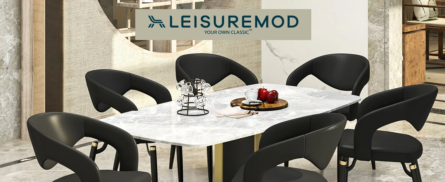 Entice Collection Modern Dining Chair Set of 4 in Charcoal Black