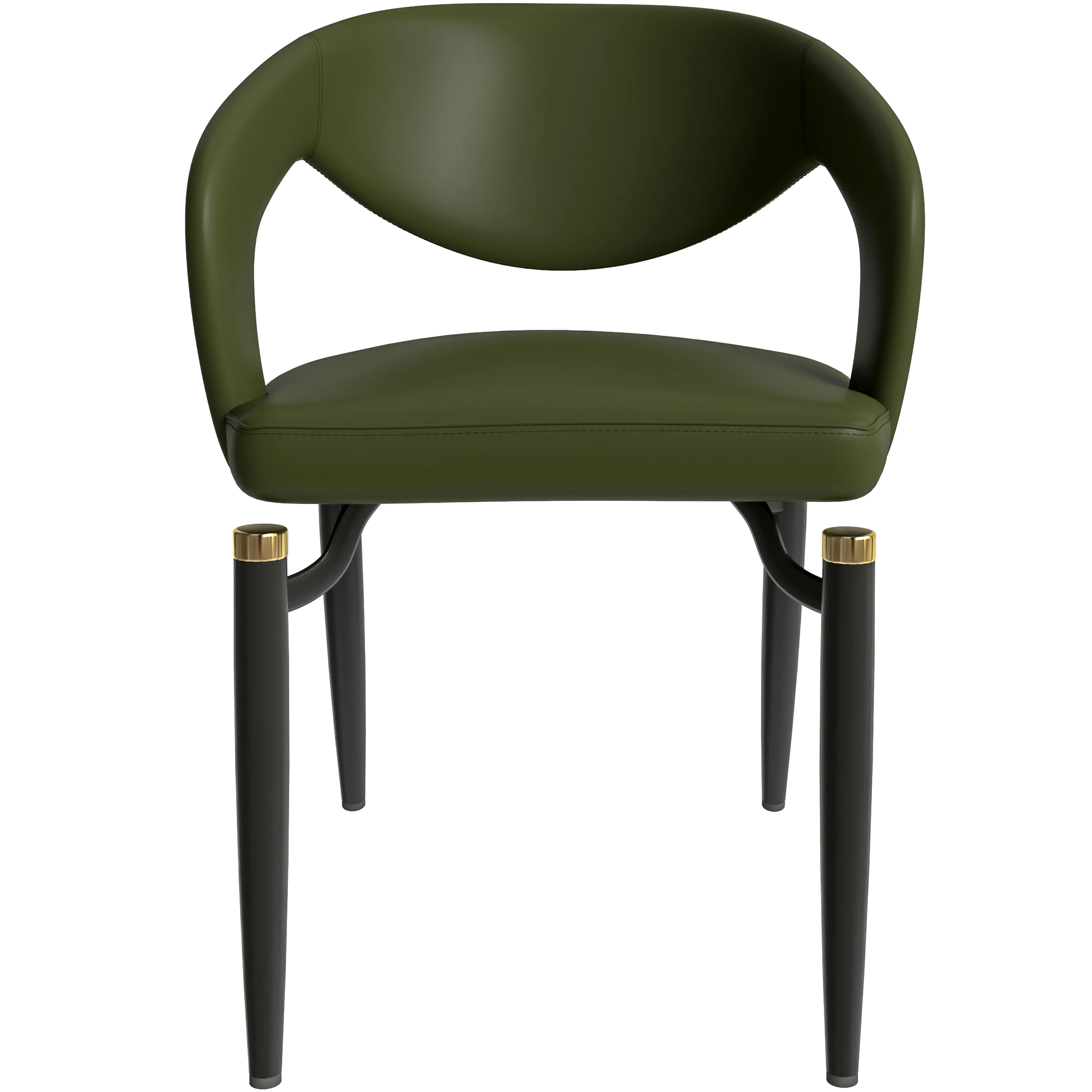 Entice Collection Modern Dining Chair in Green