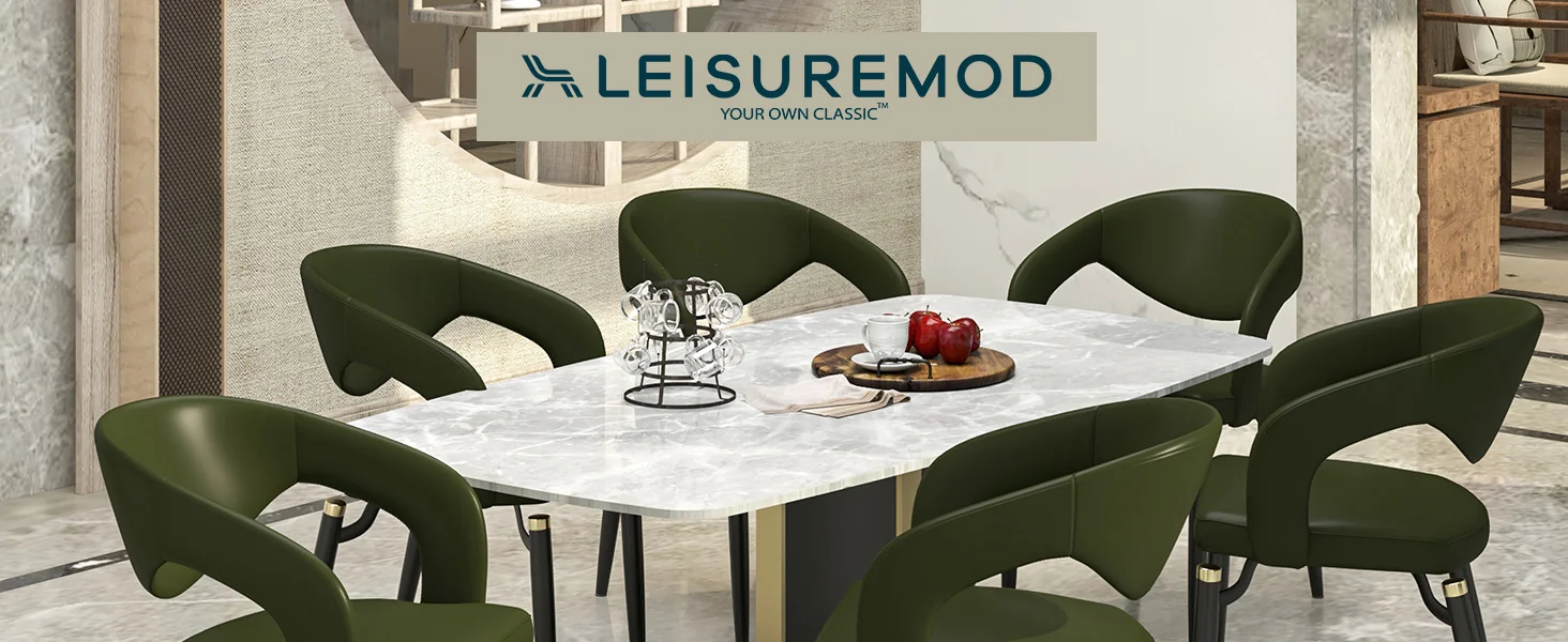 Entice Collection Modern Dining Chair in Green