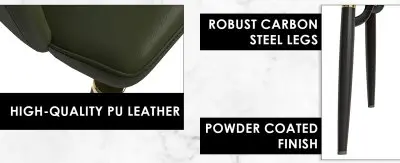 Entice Collection Modern Dining Chair in Green