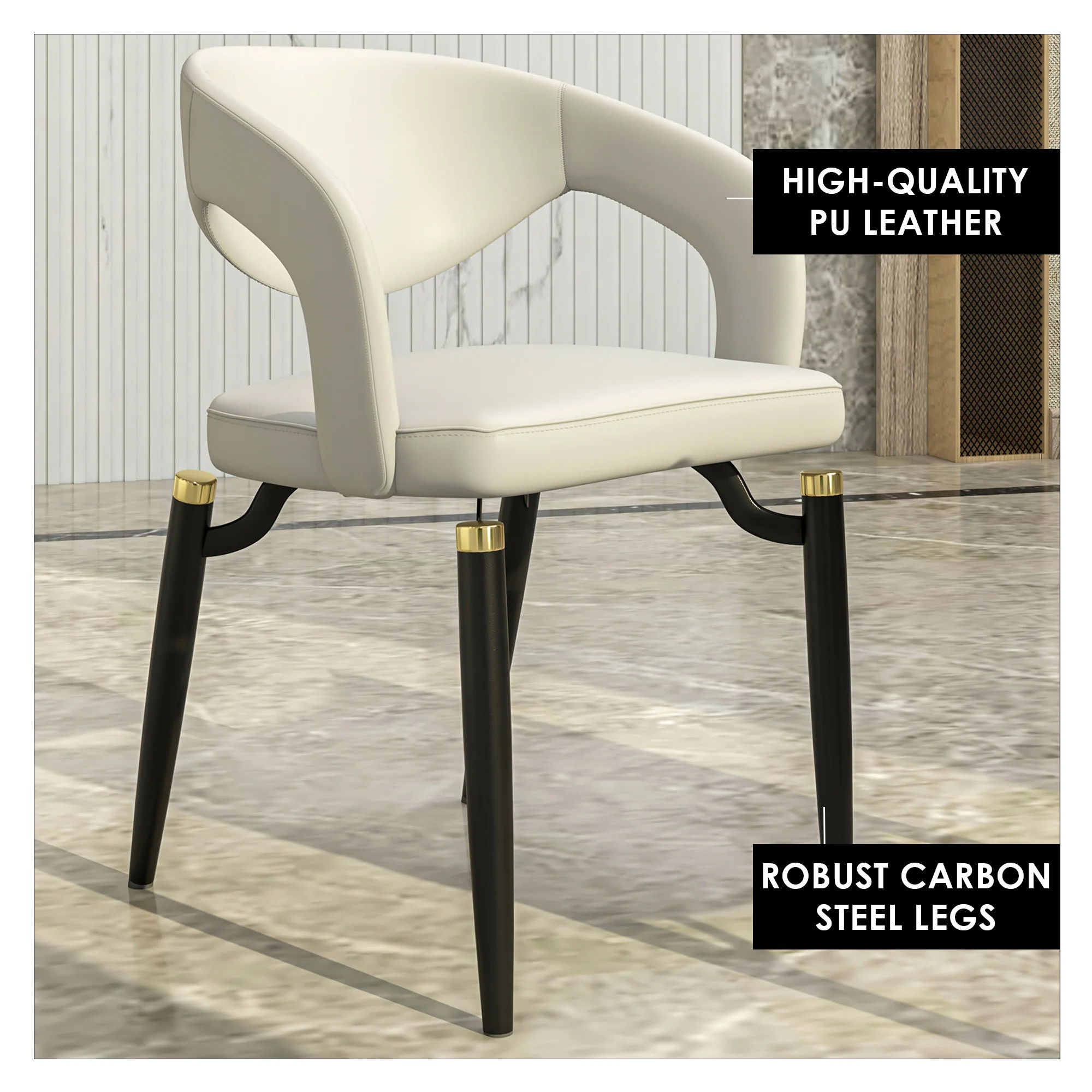 Entice Collection Modern Dining Chair in Grey