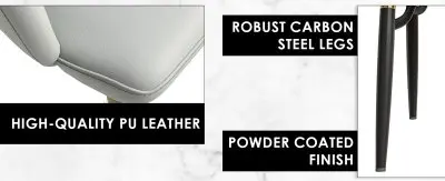 Entice Collection Modern Dining Chair in Grey