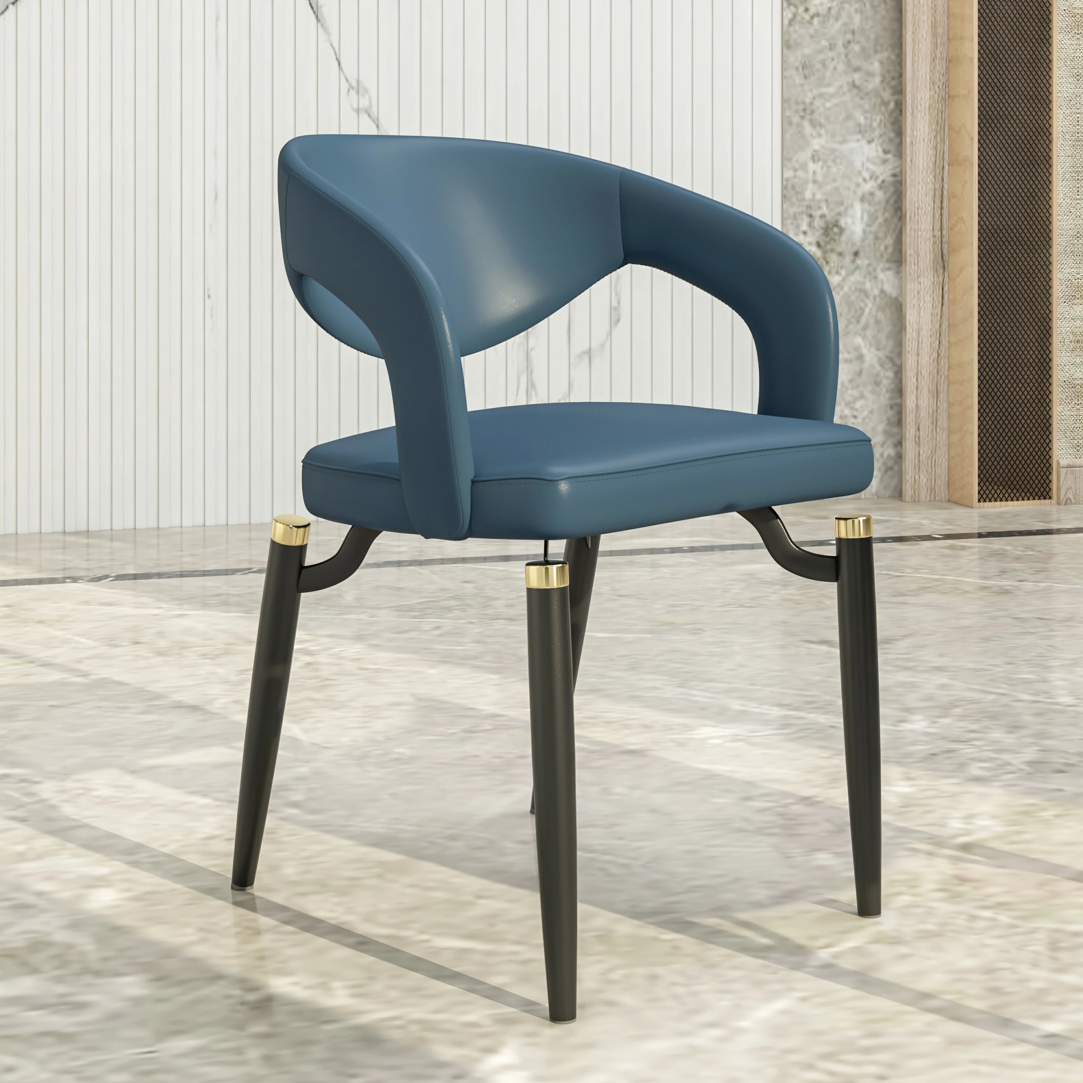 Entice Collection Modern Dining Chair in Blue