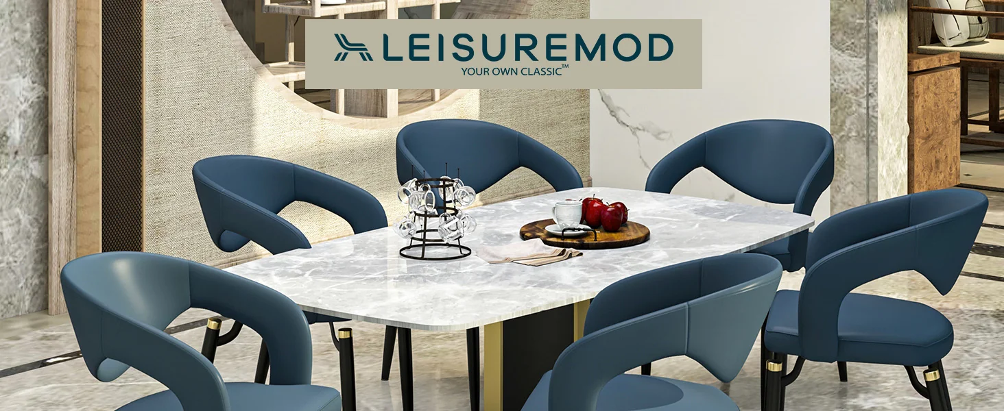 Entice Collection Modern Dining Chair in Blue