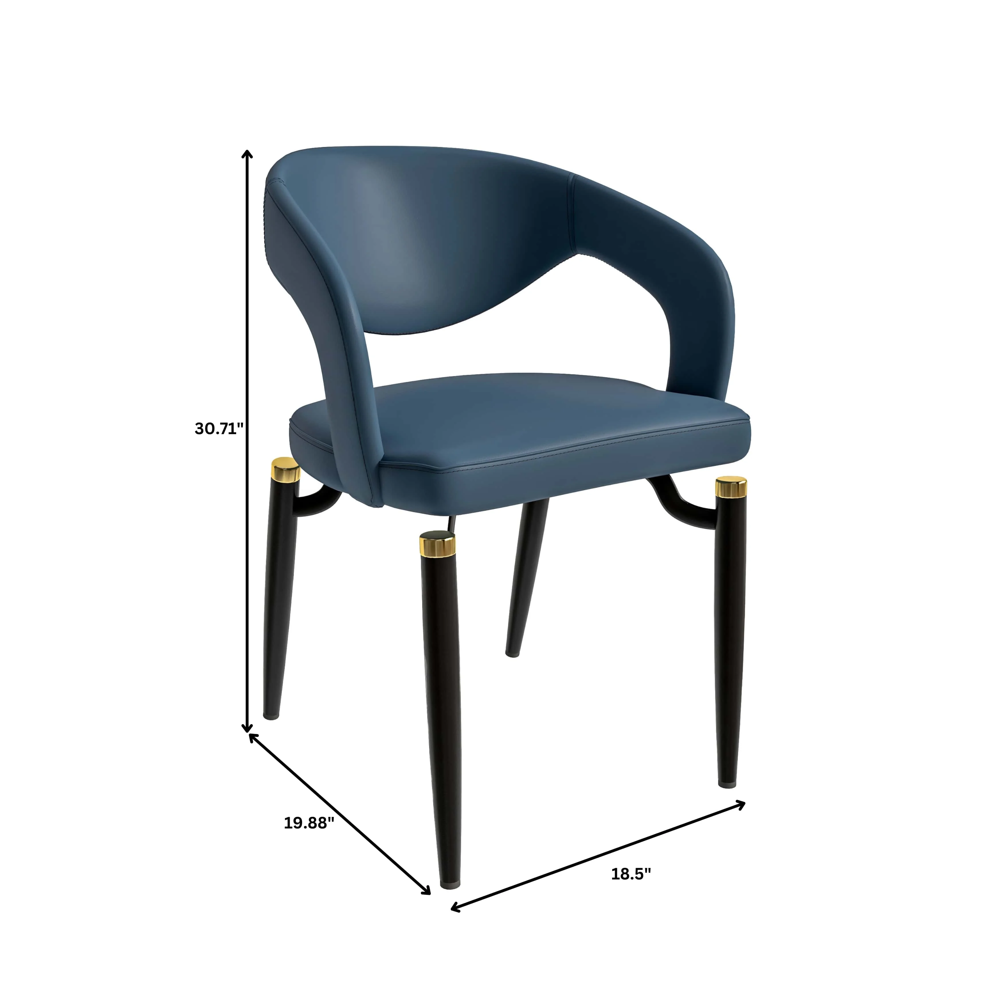 Entice Collection Modern Dining Chair in Blue